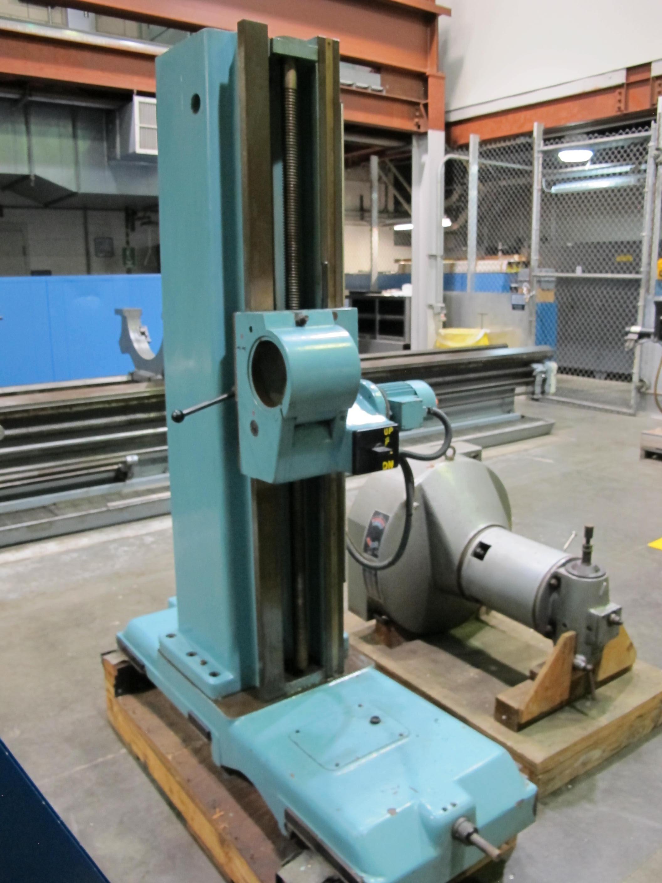 TOS W100A TABLE TYPE HORIZONTAL BORING MILL, 3.93" SPINDLE, ISO 50 TAPER, MAX DIAMETER FACE TURNING: 35.43", TRAVELS: X- 63", Y-44", Z-49", 49" X 49" ROTARY TABLE, 6,600 LB CAPACITY TABLE, TAIL STOCK, FACING HEAD, NUMBER OF SPEEDS 23, 1120 RPM, 4 AXIS DRO, 15 HP, S/N 26-28 (T-10) LOADING & HANDLING FEE $1,500-279