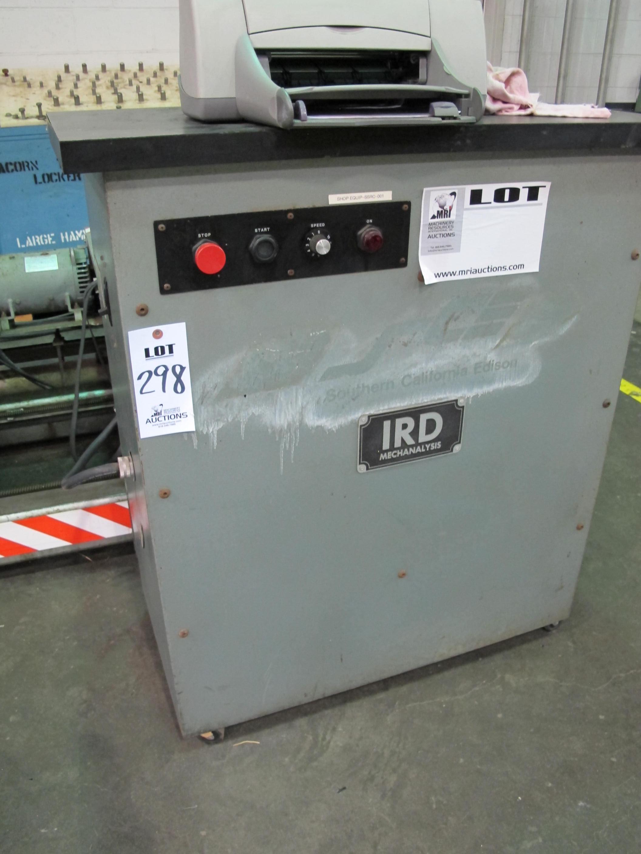 IRD MODEL B50-5V BALANCING MACHINE S/N G230532 (T-10) LOADING & HANDLING FEE $500-298