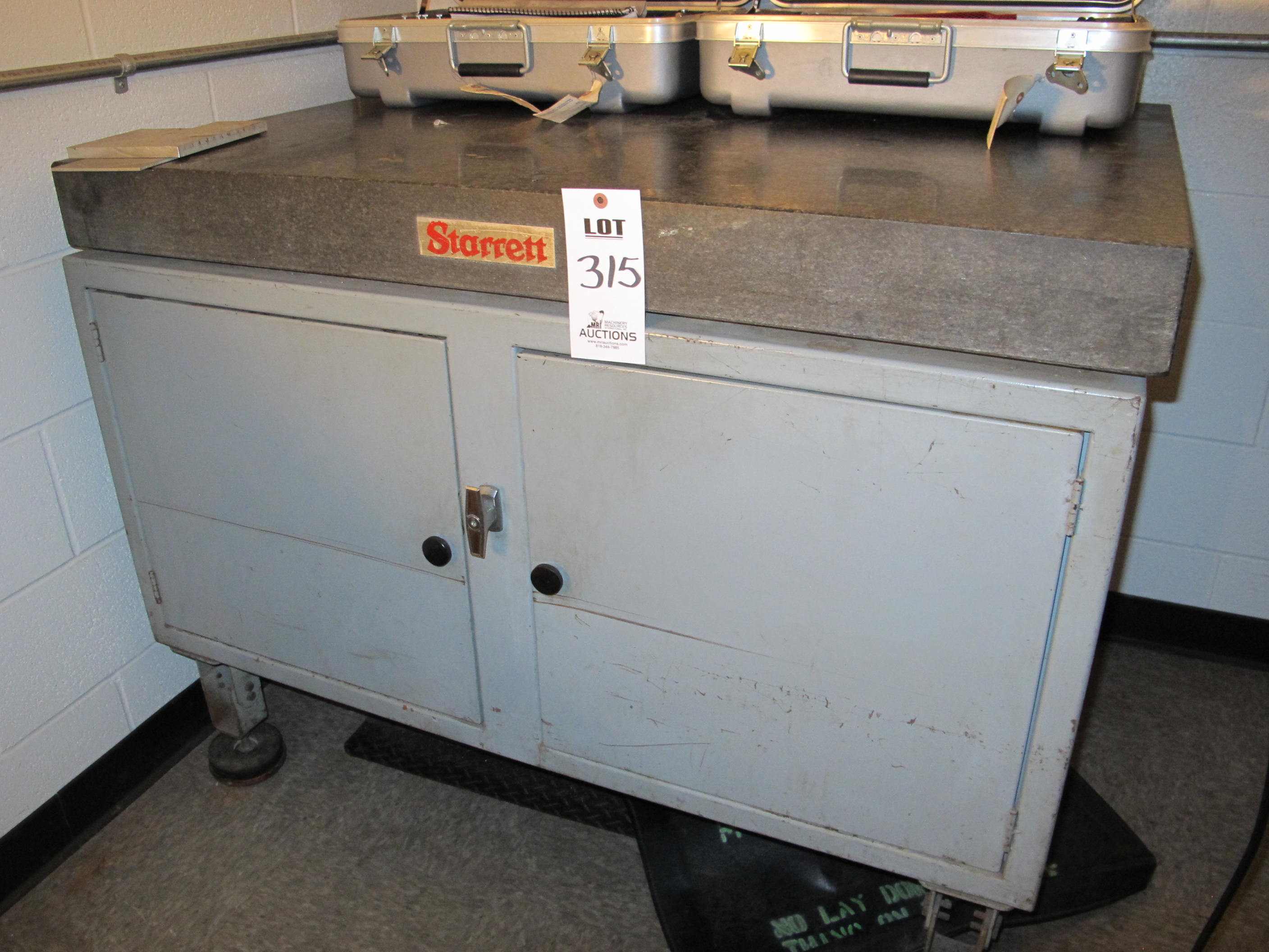 STARRETT 4'X3' GRANITE SURFACE PLATE W/ CABINET (T-10) LOADING & HANDLING FEE $50-315