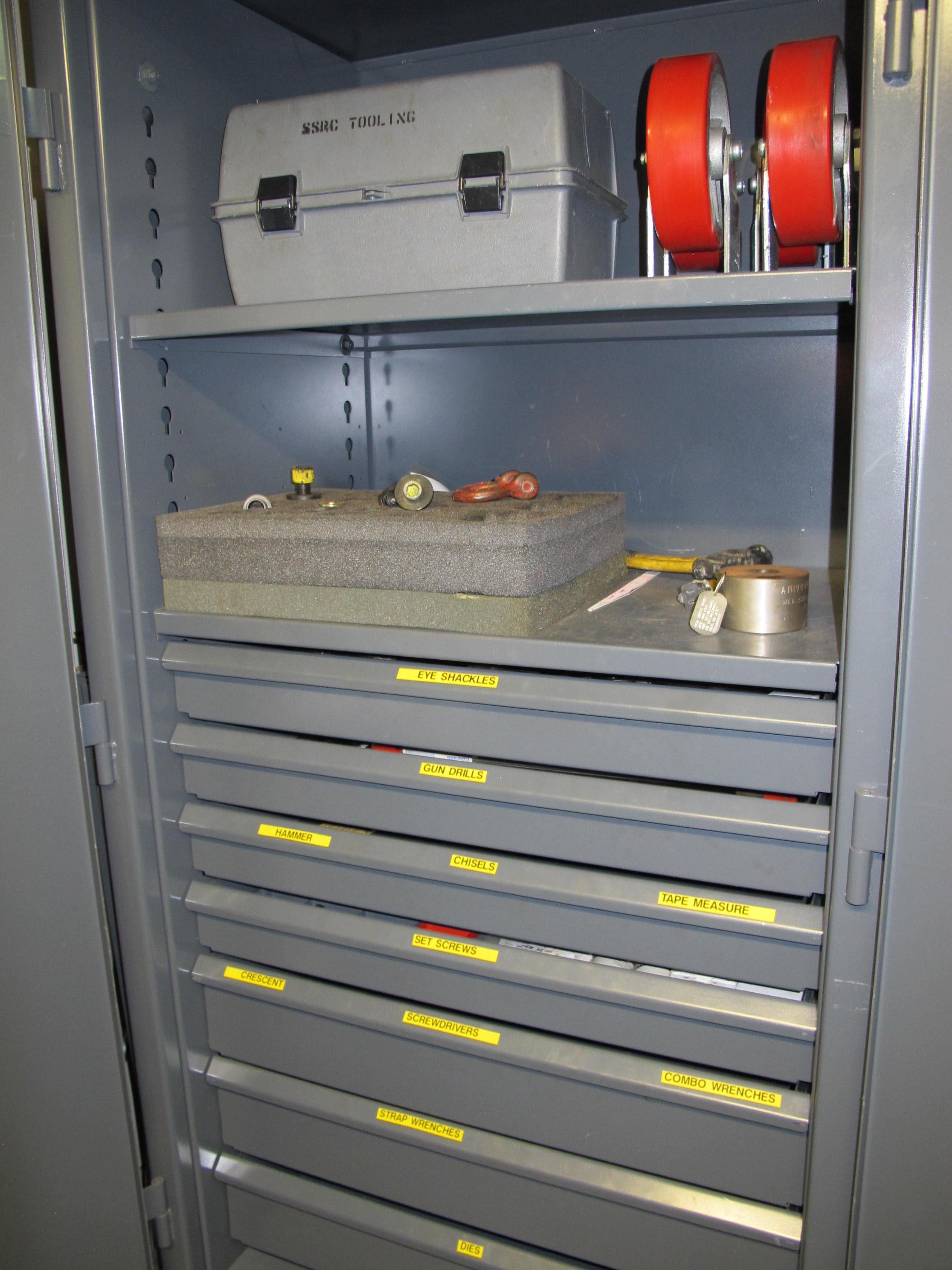 HEAVY DUTY 2-DOOR CABINET W/ CONTENTS (T-10) LOADING & HANDLING FEE $50-328