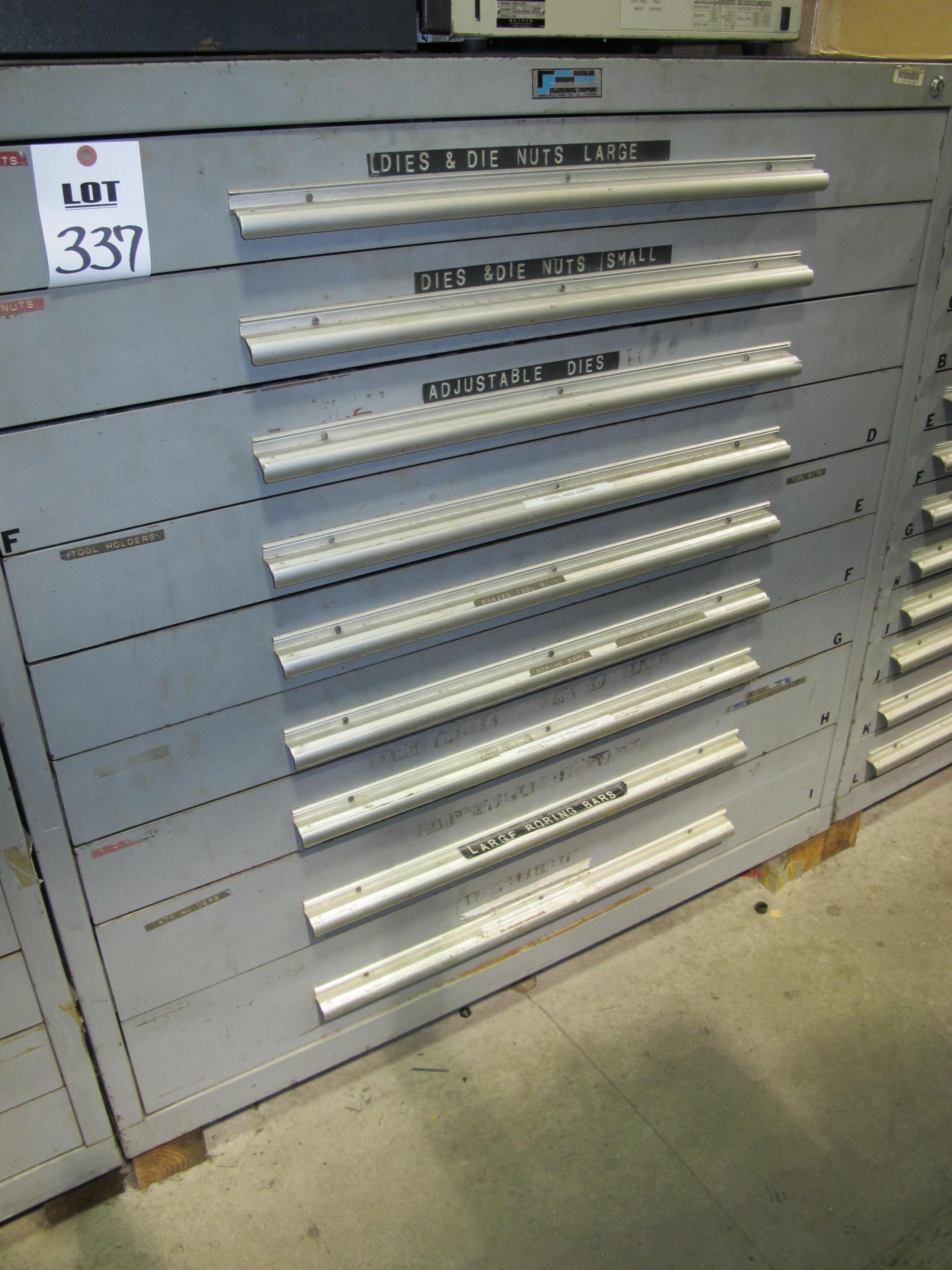 RACK ENGINEERING CO 9-DRAWER TOOL CABINET W/ CONTENTS (T-10) LOADING & HANDLING FEE $50-337