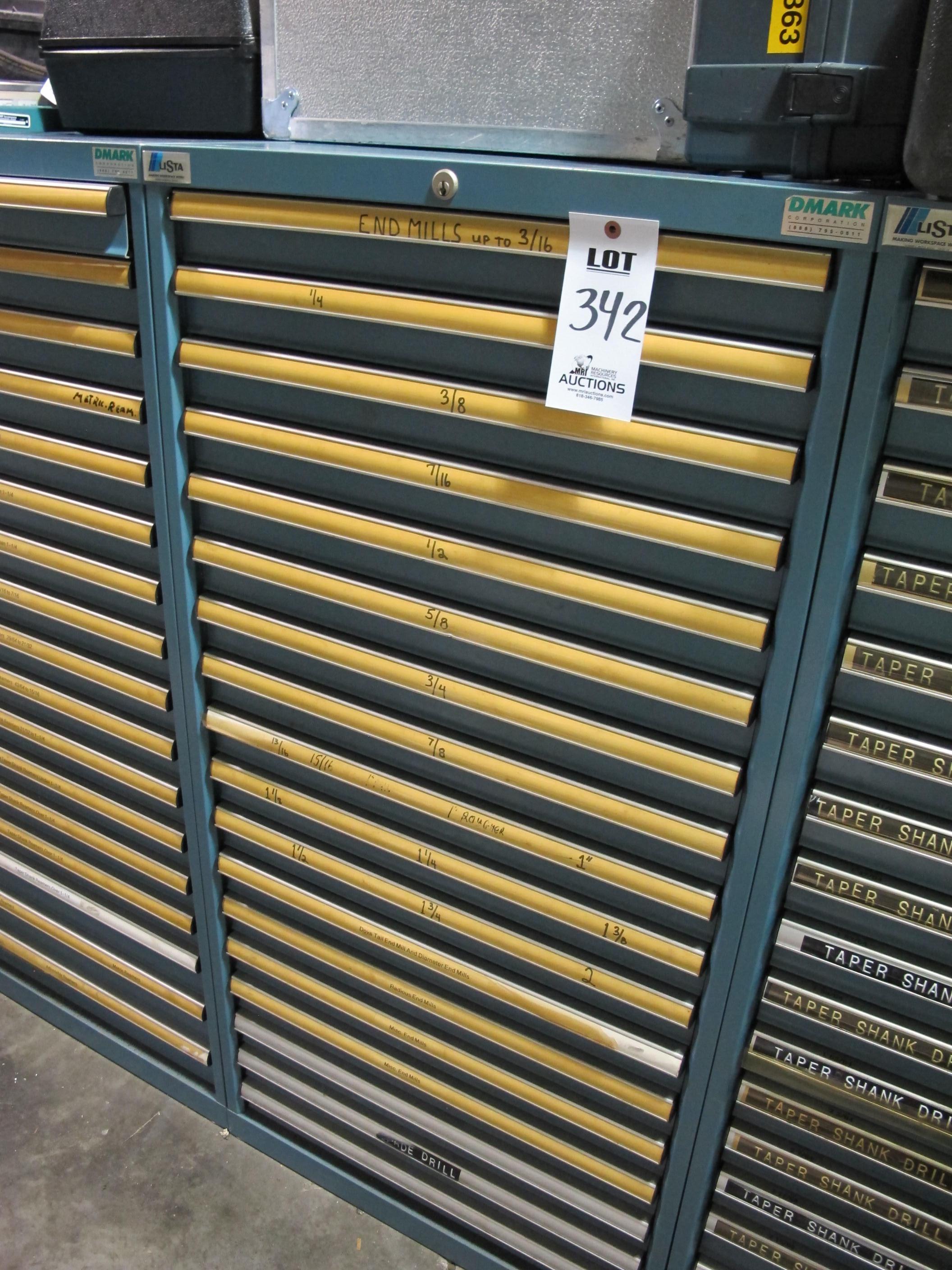 LISTA 18-DRAWER TOOL CABINET W/CONTENTS (T-10) LOADING & HANDLING FEE $50-342