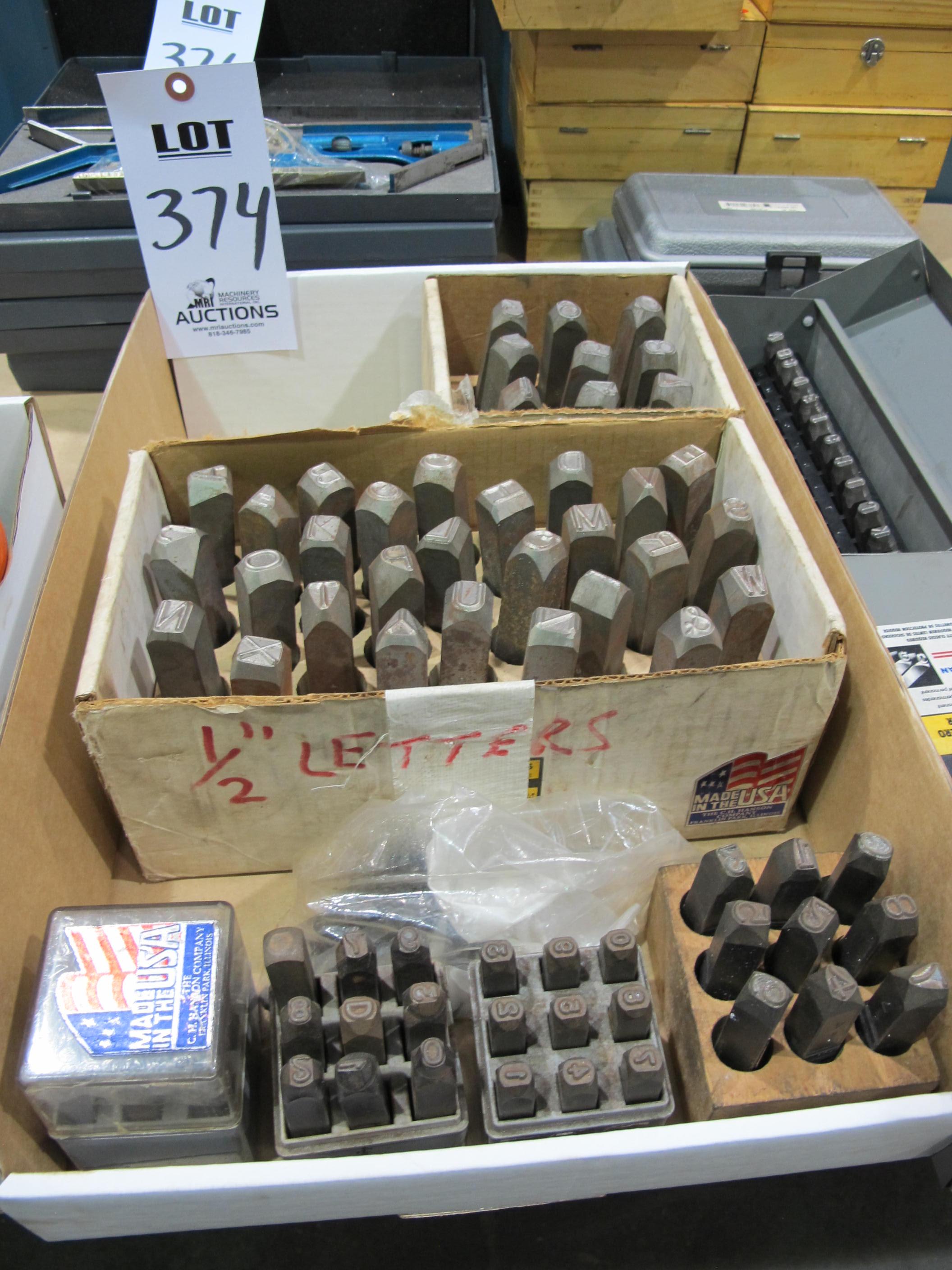 LOT ASST'D STAMP NUMBERS & LETTERS (T-10) LOADING & HANDLING FEE $10-374