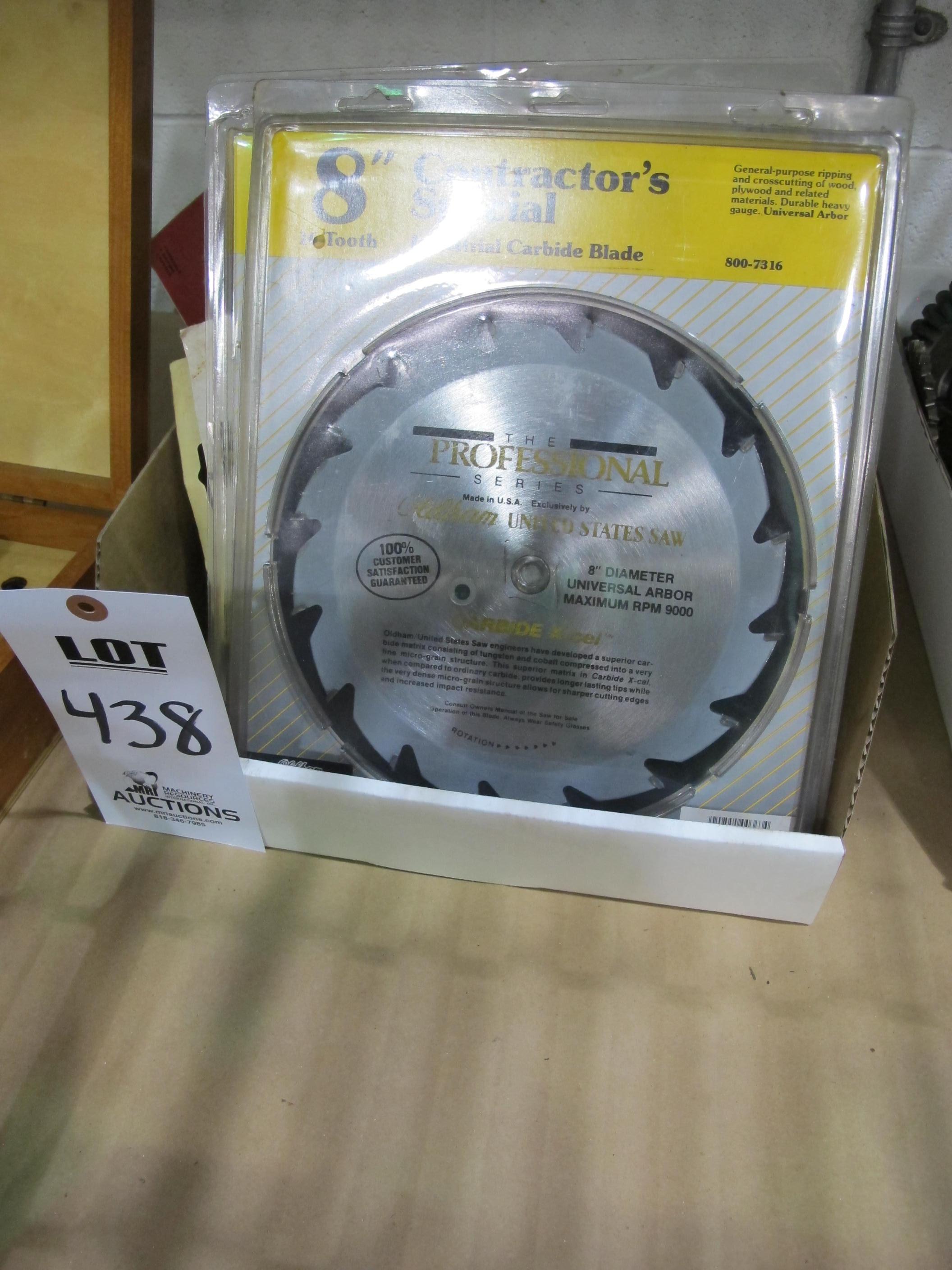 LOT ASST'D CARBIDE BLADES (T-10) LOADING & HANDLING FEE $10-438