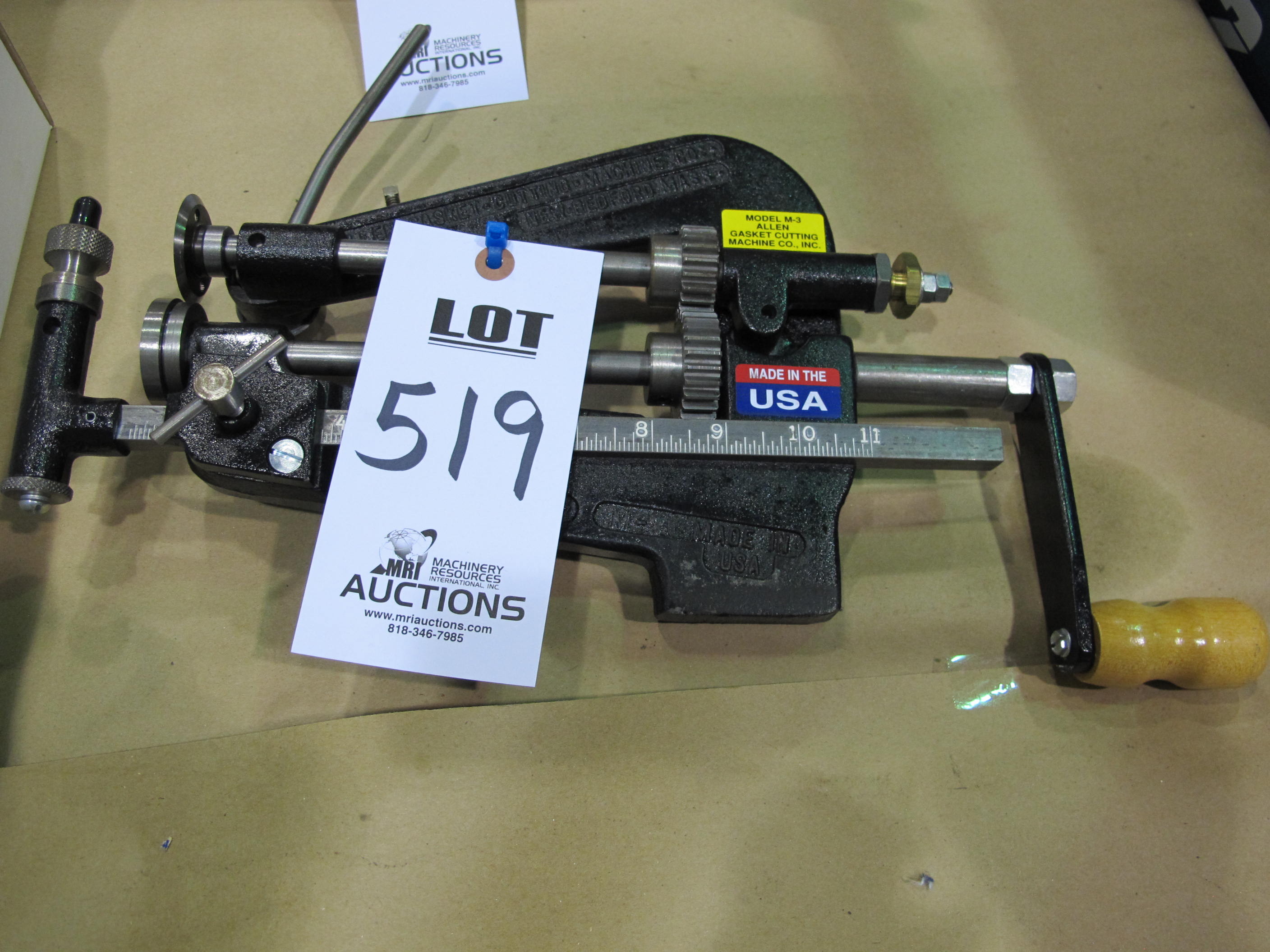 ALLEN GASKET CUTTING MACHINE (T-10) LOADING & HANDLING FEE $10-519