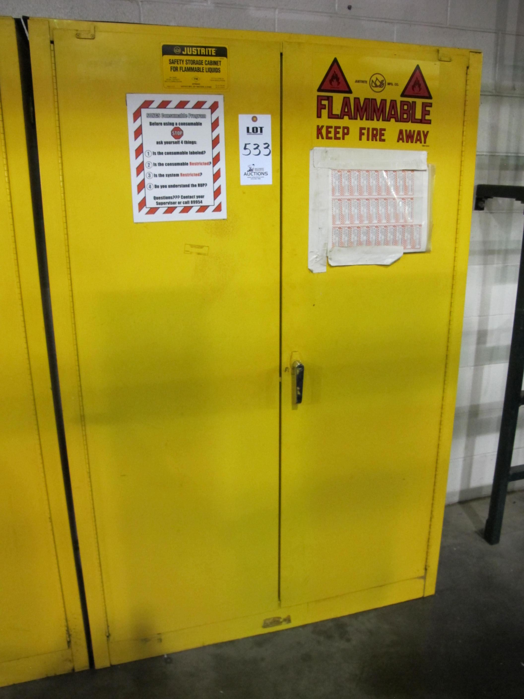 JUSTRITE FLAMMABLE 2-DOOR CABINET (T-10) LOADING & HANDLING FEE $50-533