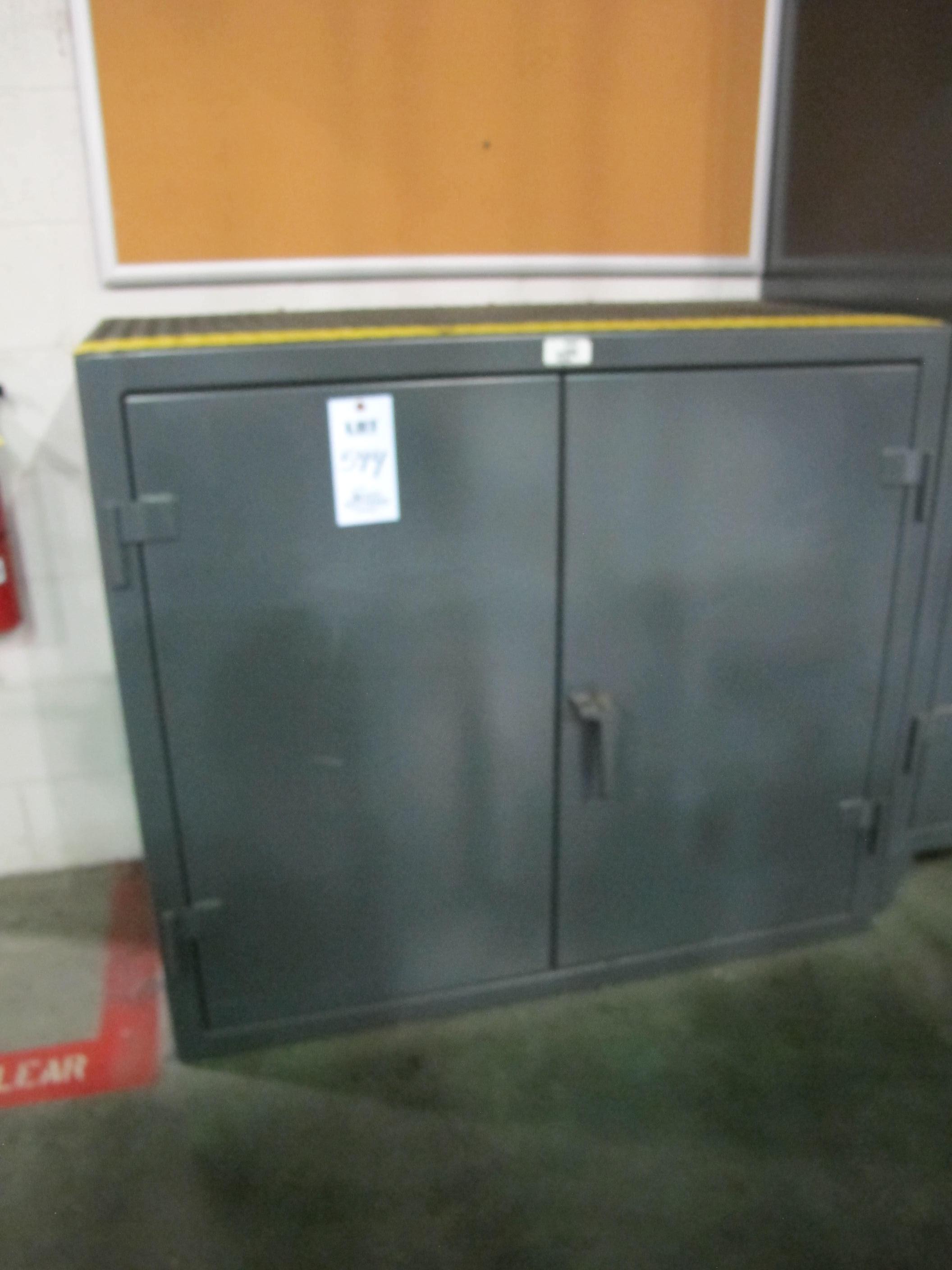 STRONG HOLD 2-DOOR STORAGE CABINET W/ CONTENTS (T-10) LOADING & HANDLING FEE $50-544
