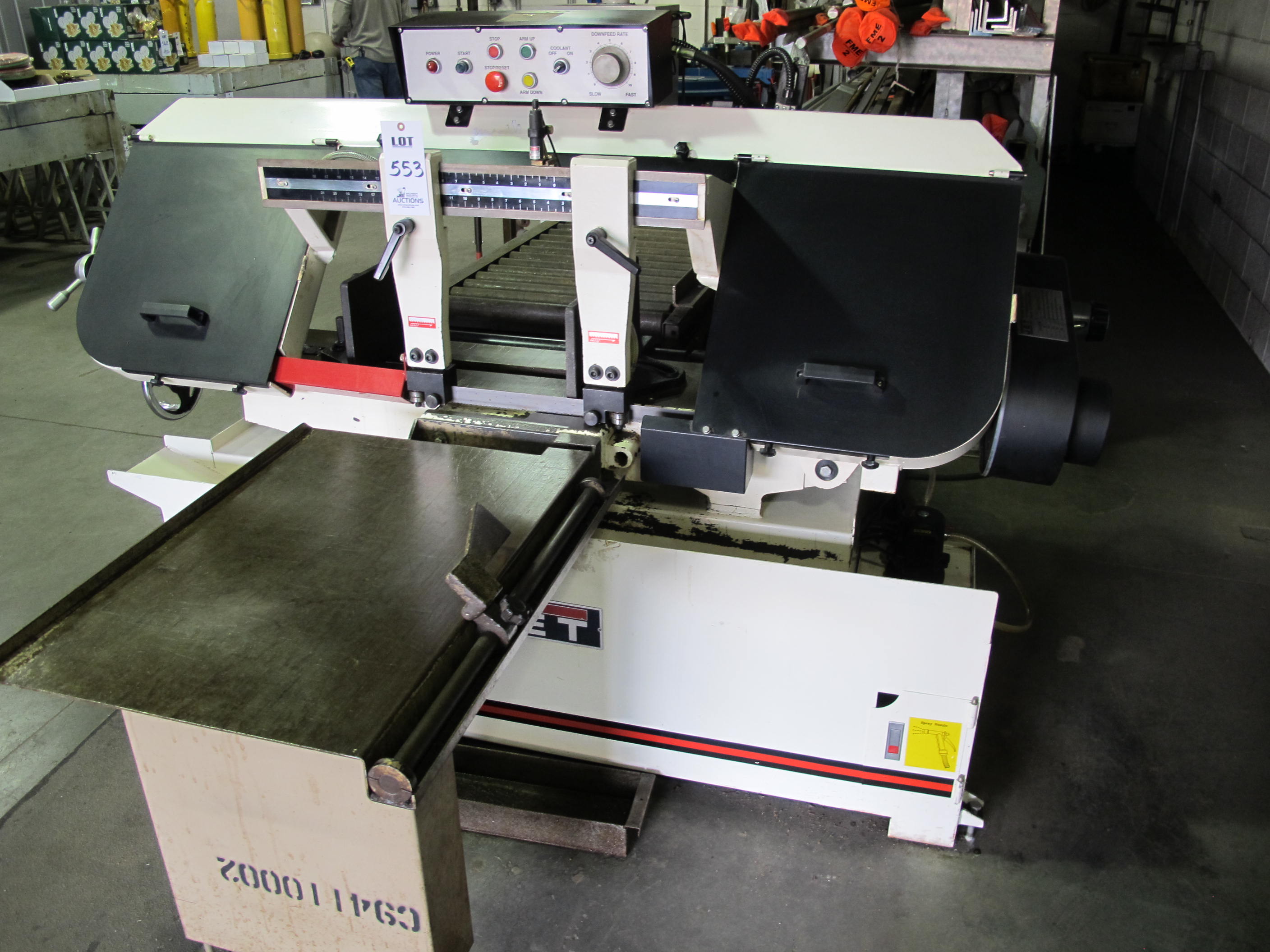 JET MODEL HBS-1321W HORIZONTAL BAND SAW S/N 0703225 (T-10) LOADING & HANDLING FEE $300-553