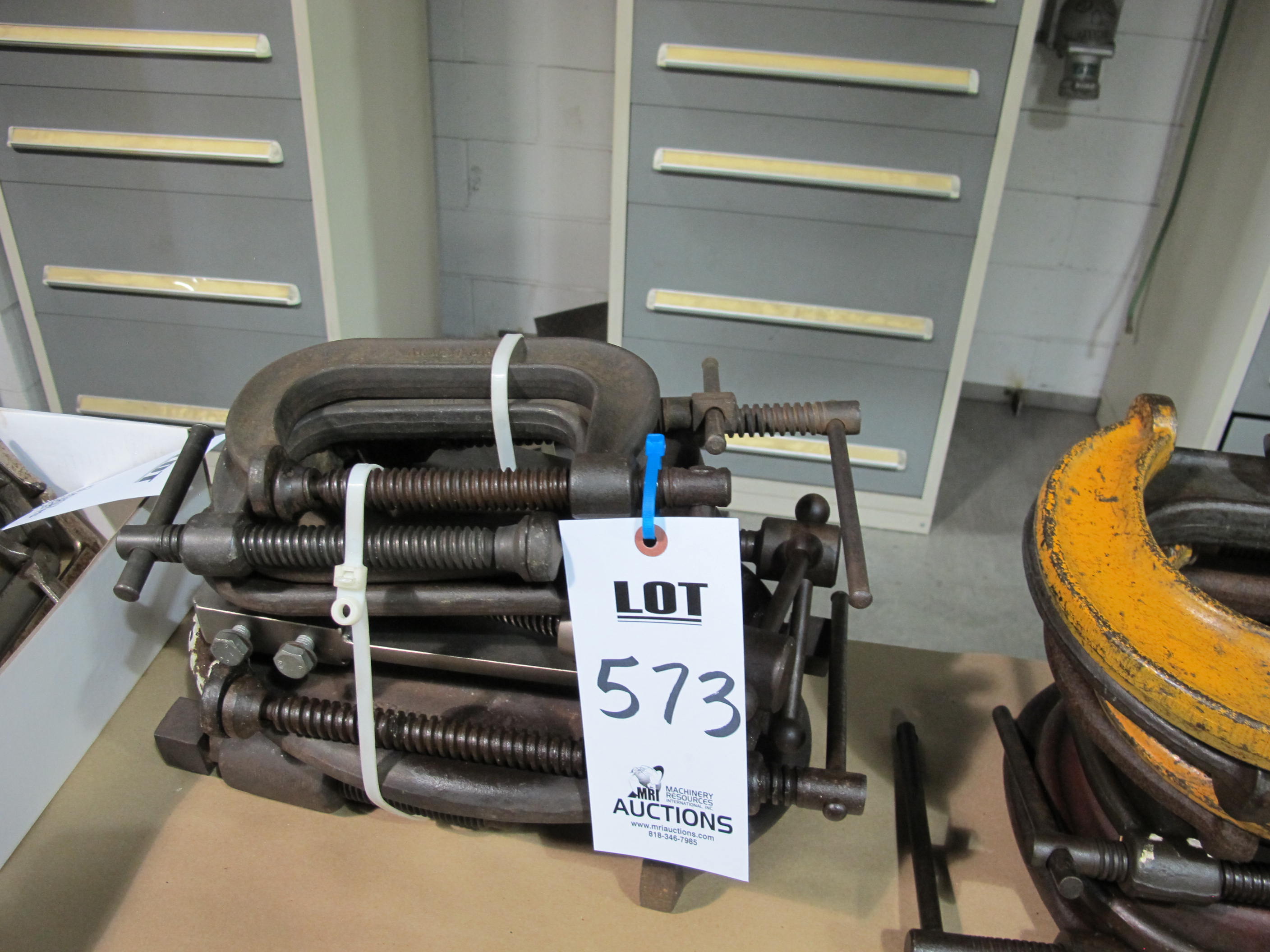 LOT (8) ASST'D C CLAMPS (T-10) LOADING & HANDLING FEE $10-573