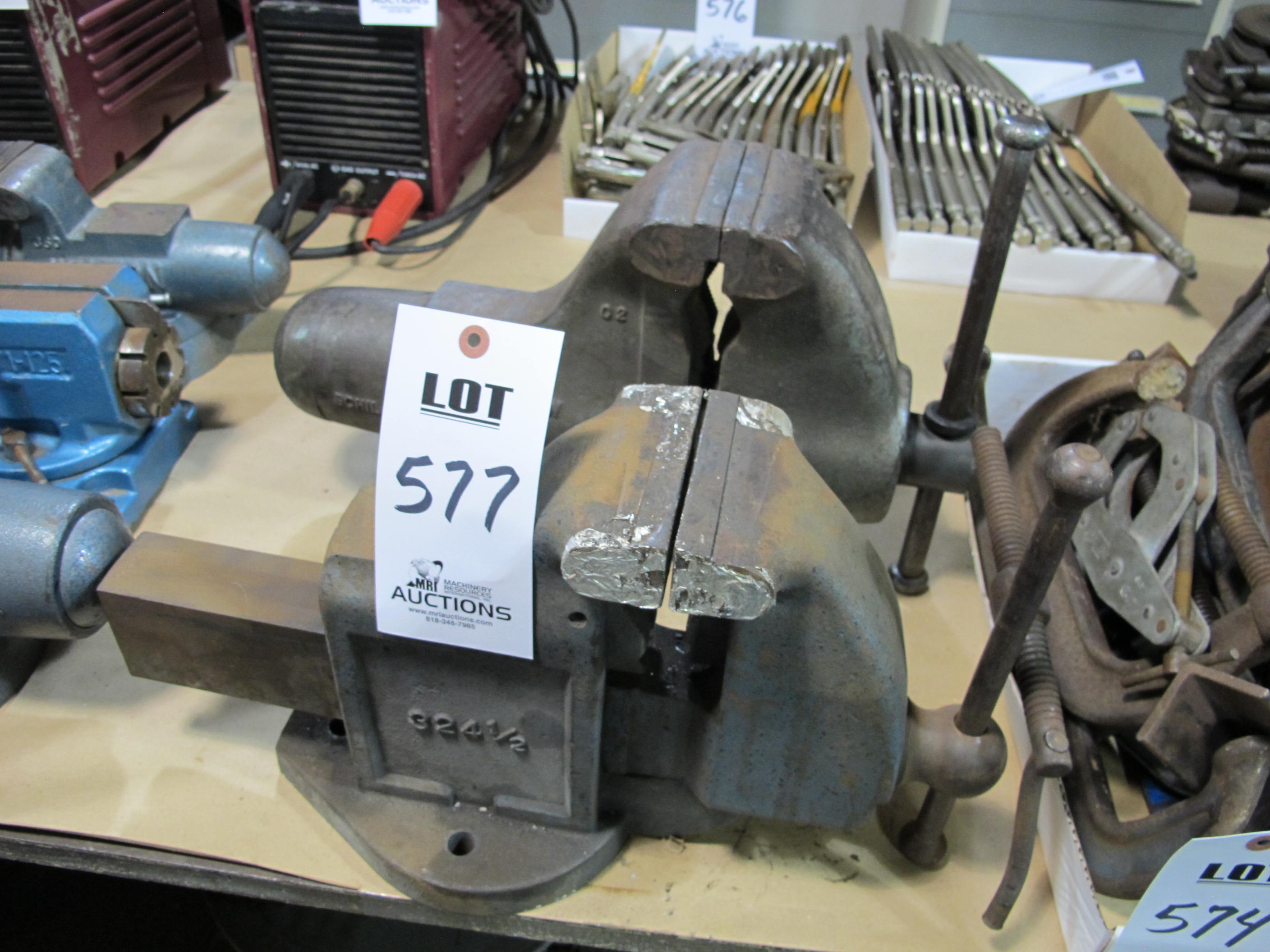 LOT (2) ASST'D BENCH VISES (T-10) LOADING & HANDLING FEE $10-577