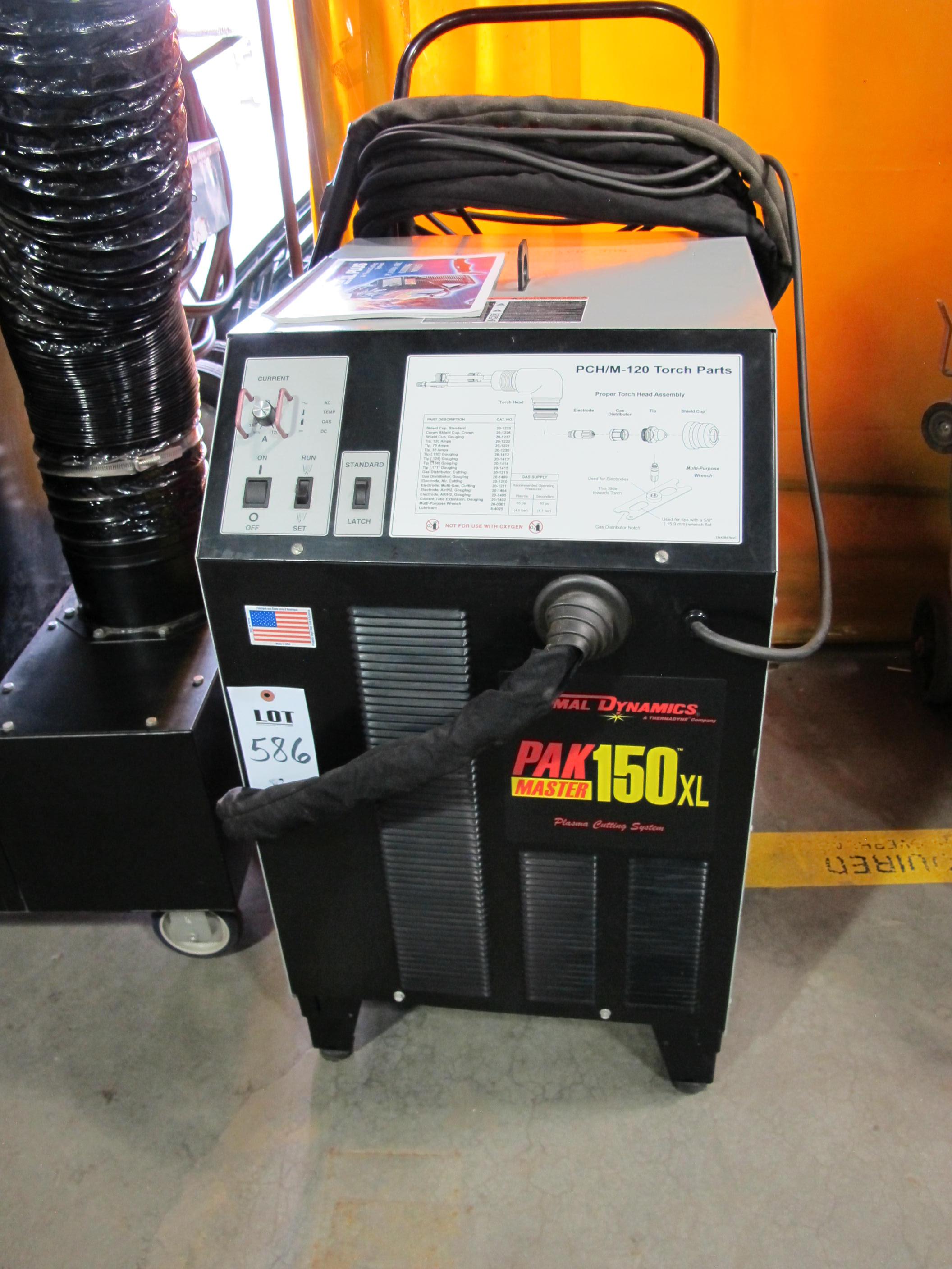 THERMAL DYNAMICS MODEL PAKMASTER150XL PLASMA ARC CUTTING SYSTEM S/N 02712888 (T-10) LOADING & HANDLING FEE $50-586
