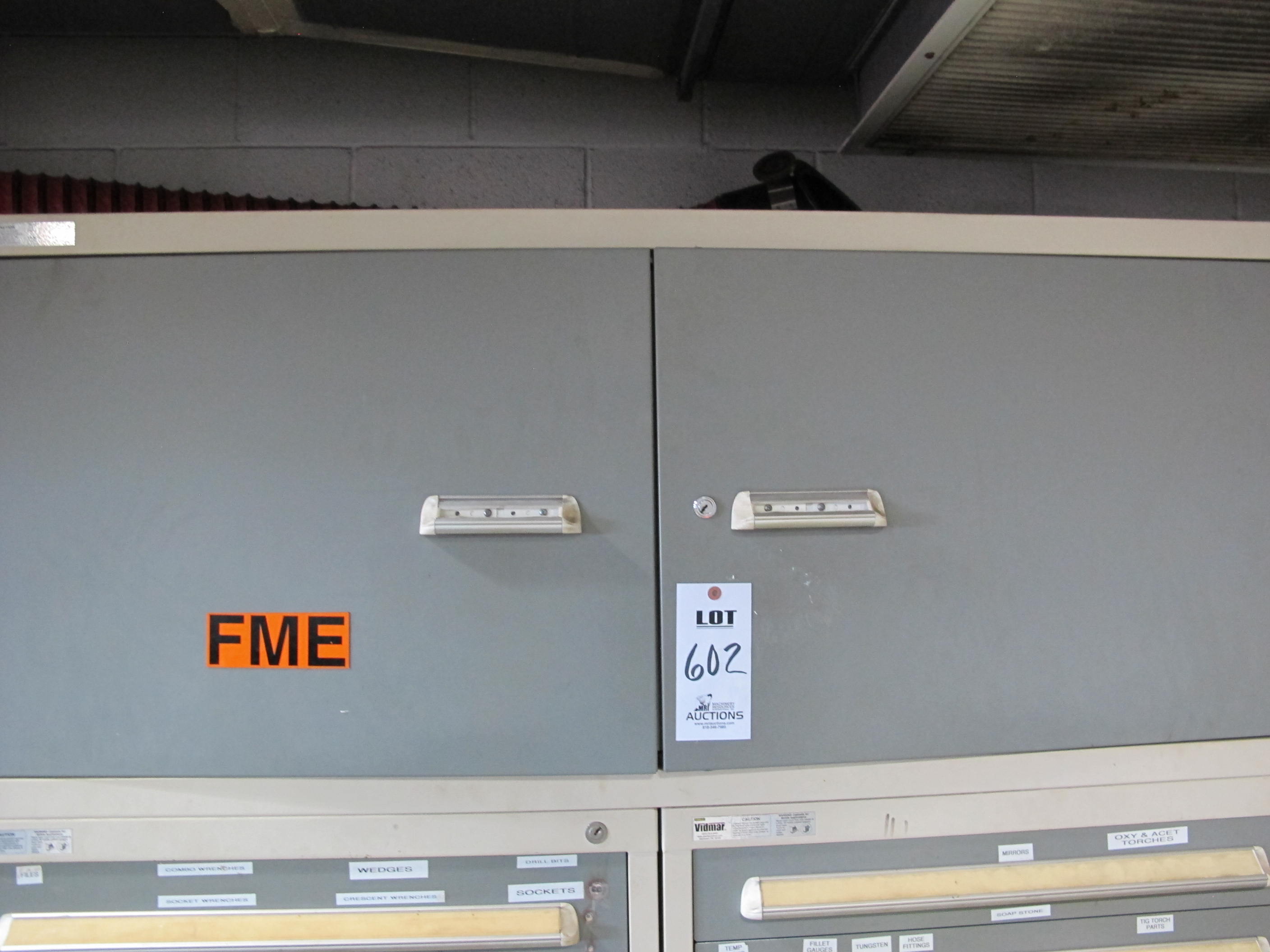 STANLEY VIDMAR 2-DOOR CABINET W/ CONTENTS (T-10) LOADING & HANDLING FEE $50-602