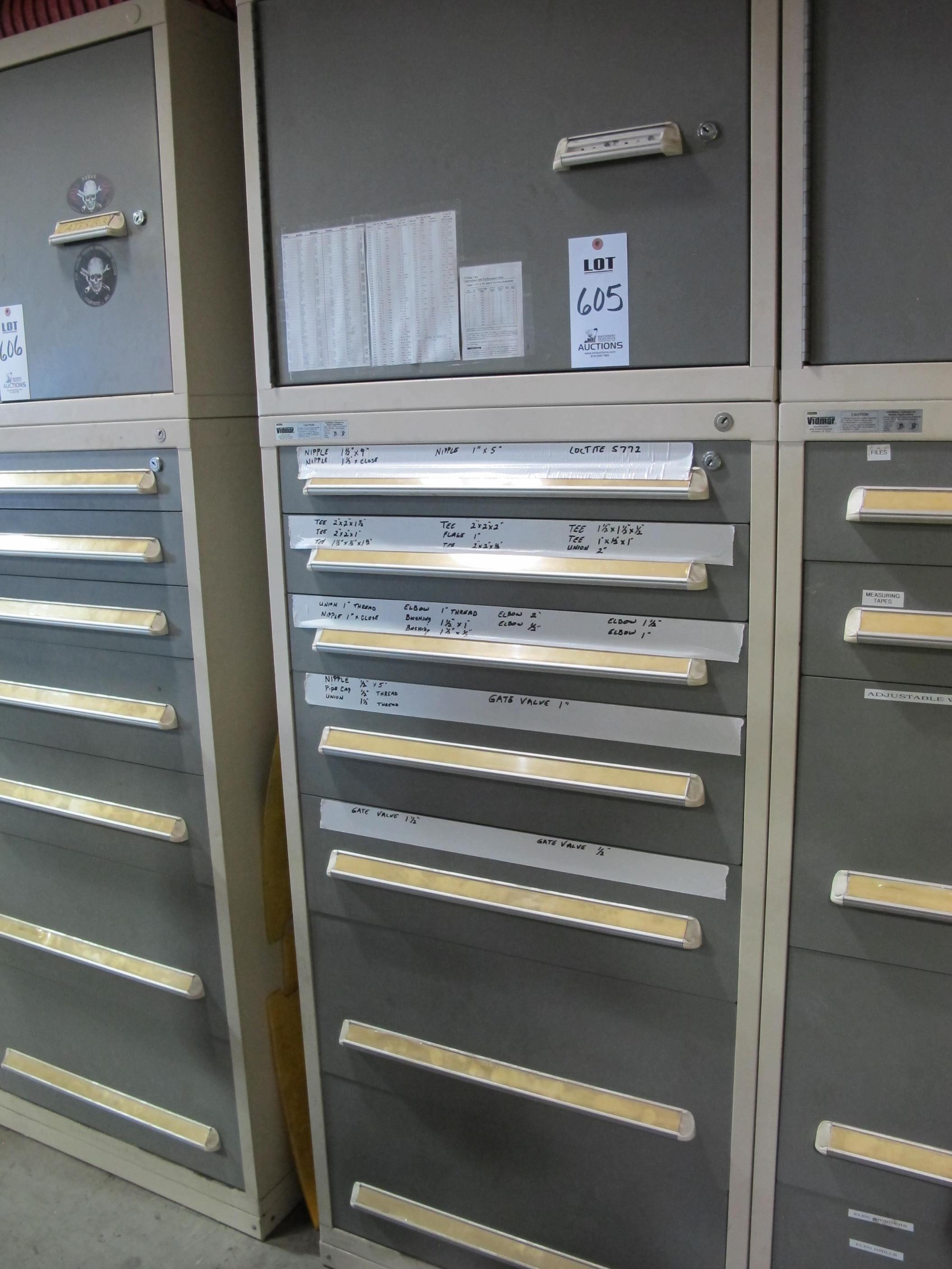 STANLEY VIDMAR 8-DRAWER TOOL CABINET W/ CONTENTS (T-10) LOADING & HANDLING FEE $50-605