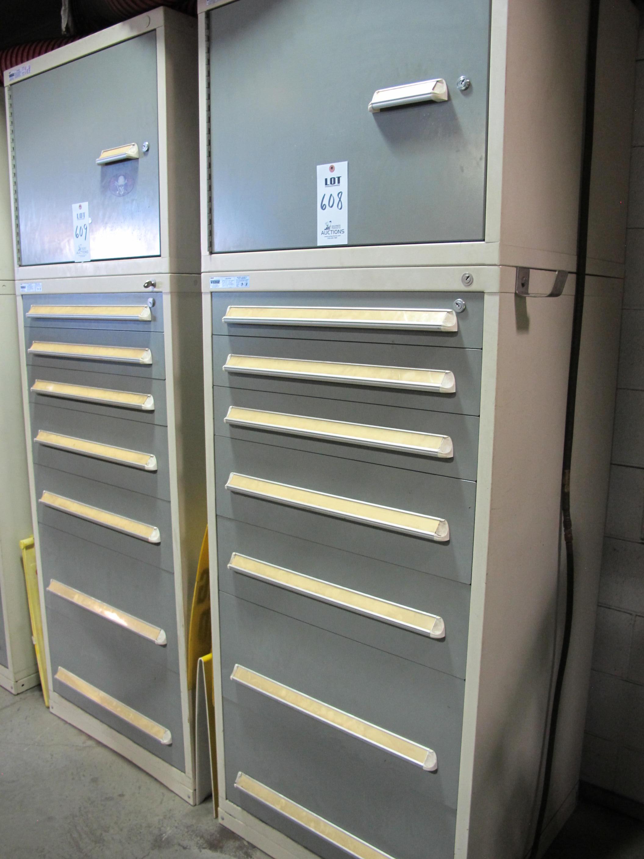 STANLEY VIDMAR 8-DRAWER TOOL CABINET W/ CONTENTS (T-10) LOADING & HANDLING FEE $50-608