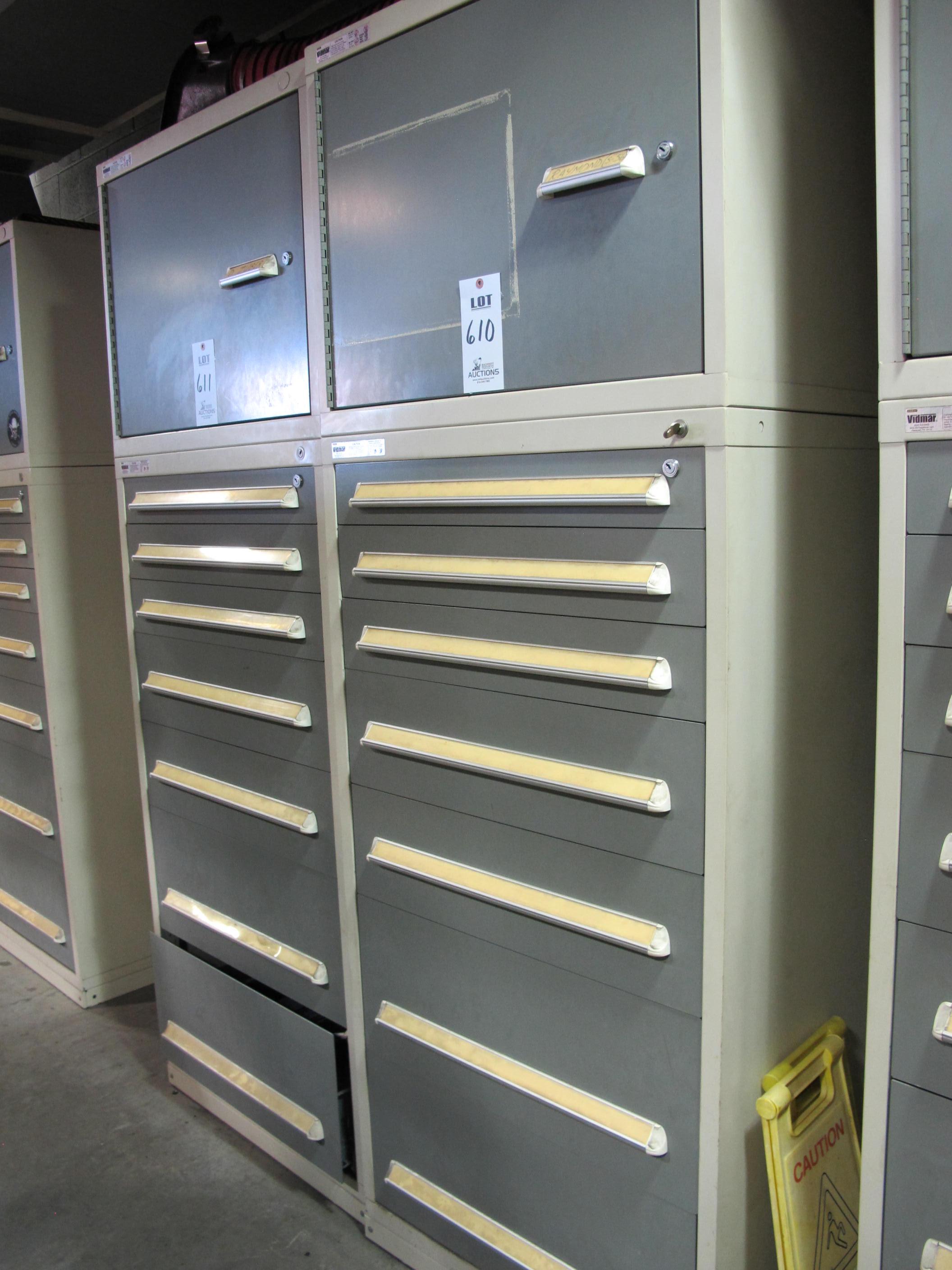 STANLEY VIDMAR 8-DRAWER TOOL CABINET W/ CONTENTS (T-10) LOADING & HANDLING FEE $50-610