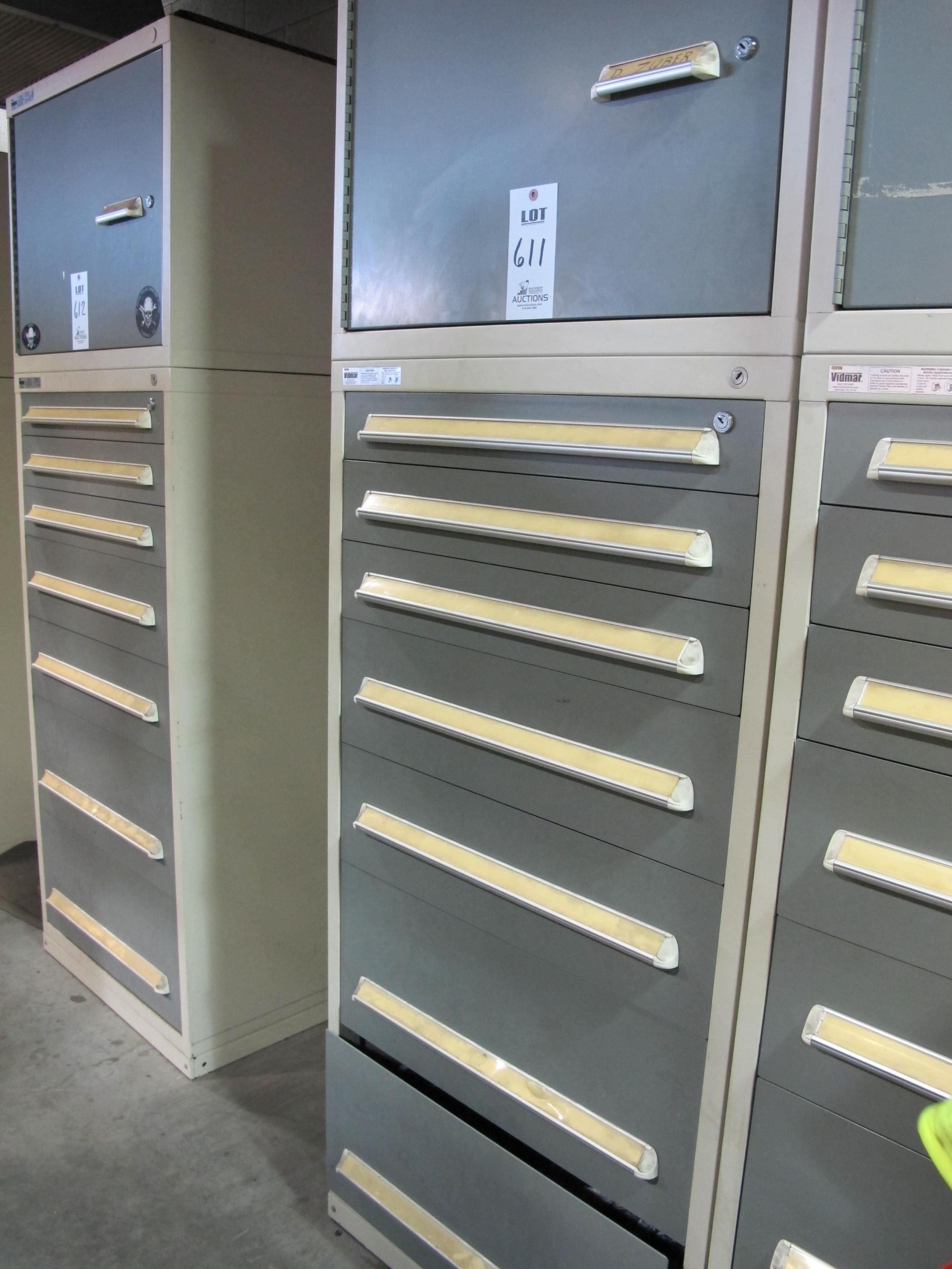 STANLEY VIDMAR 8-DRAWER TOOL CABINET W/ CONTENTS (T-10) LOADING & HANDLING FEE $50-611
