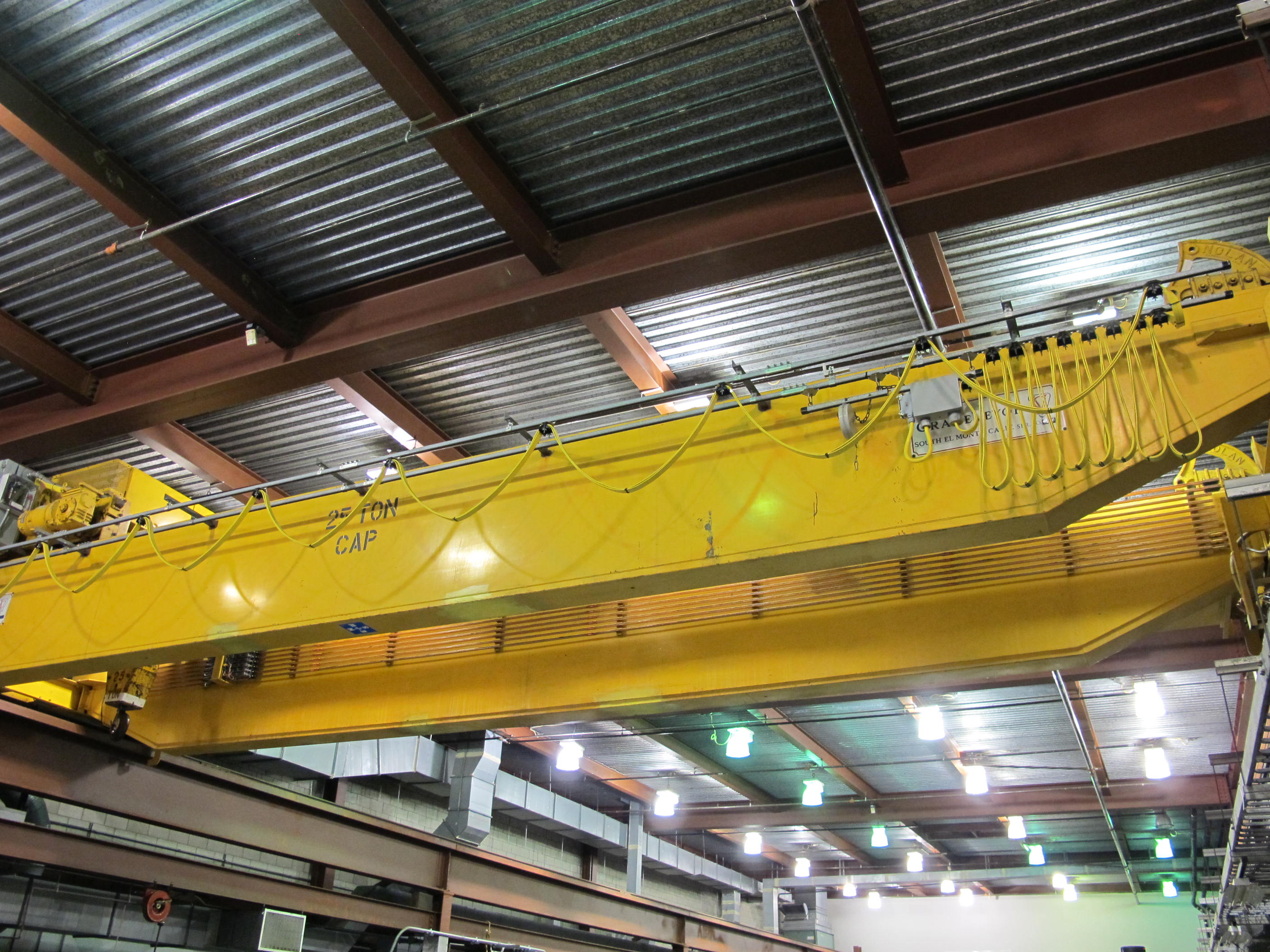 CRANEVEYOR CORP BRIDGE CRANE ONLY, 25-TON CAP W/ REMOTE CONTROLS (T-10) LOADING & HANDLING FEE $6,000-616