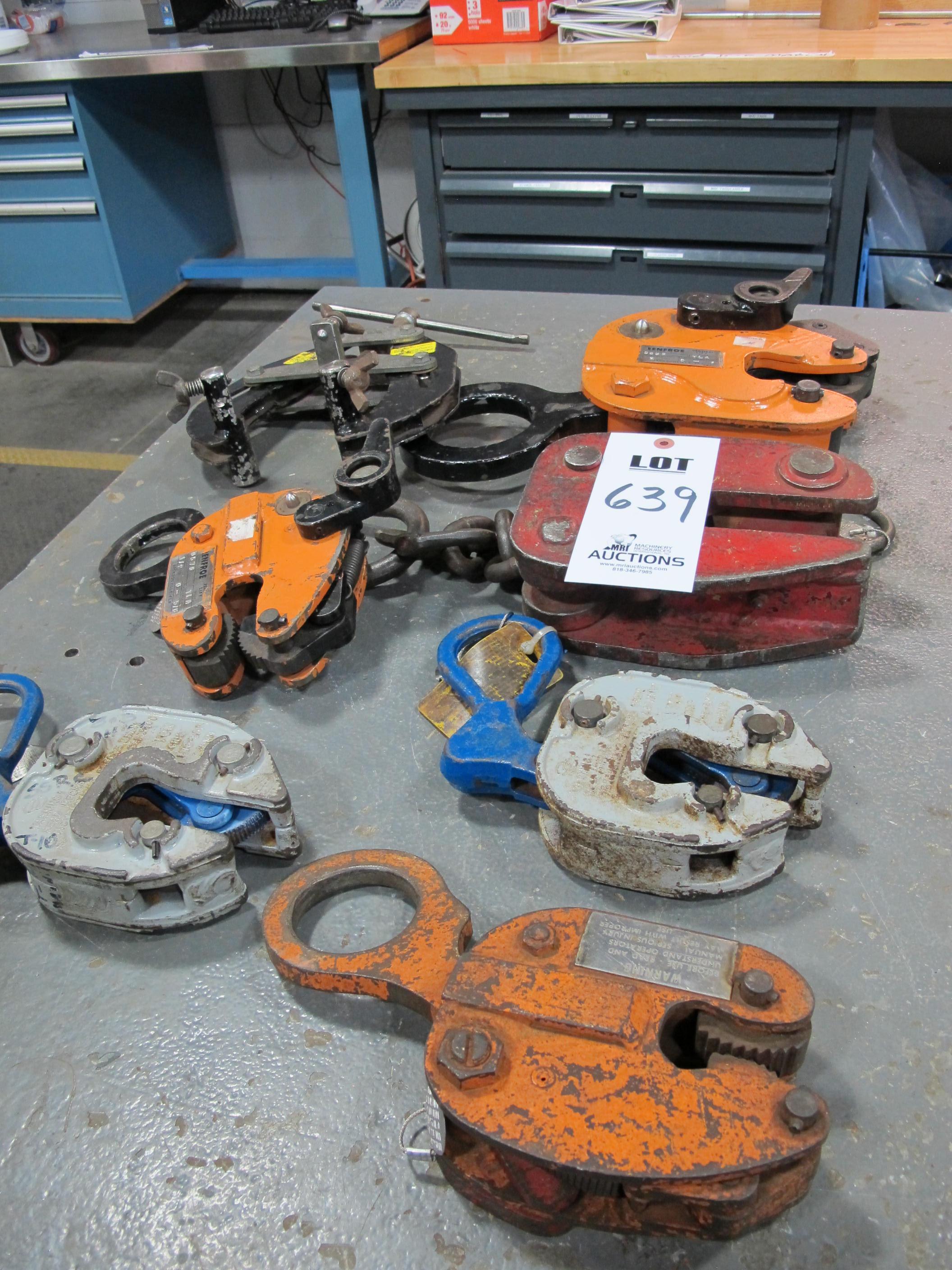 LOT (6) ASST'D BLADE CLAMPS (T-10) LOADING & HANDLING FEE $25-639