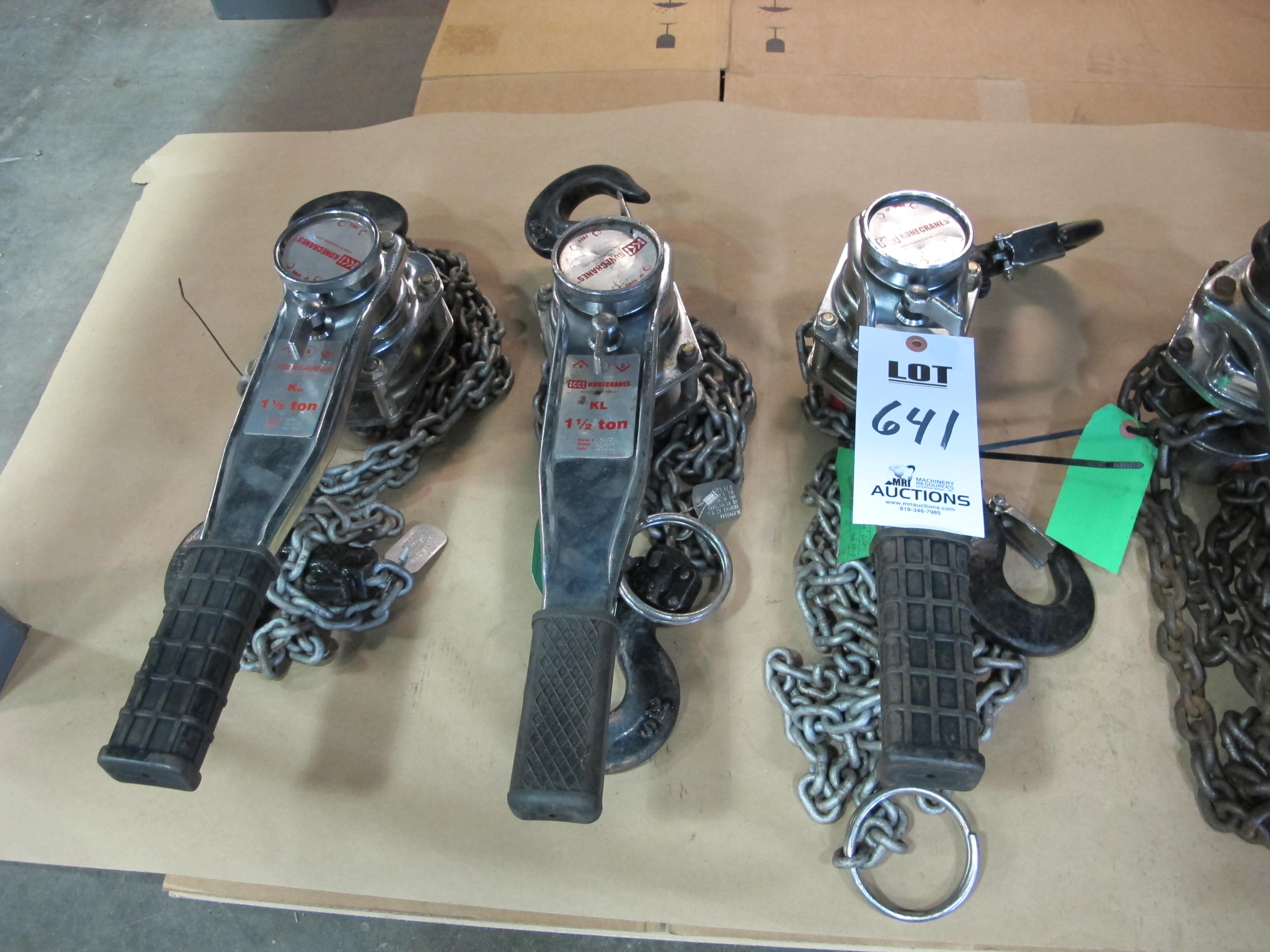 LOT (4) LEVER HOISTS (T-10) LOADING & HANDLING FEE $25-641