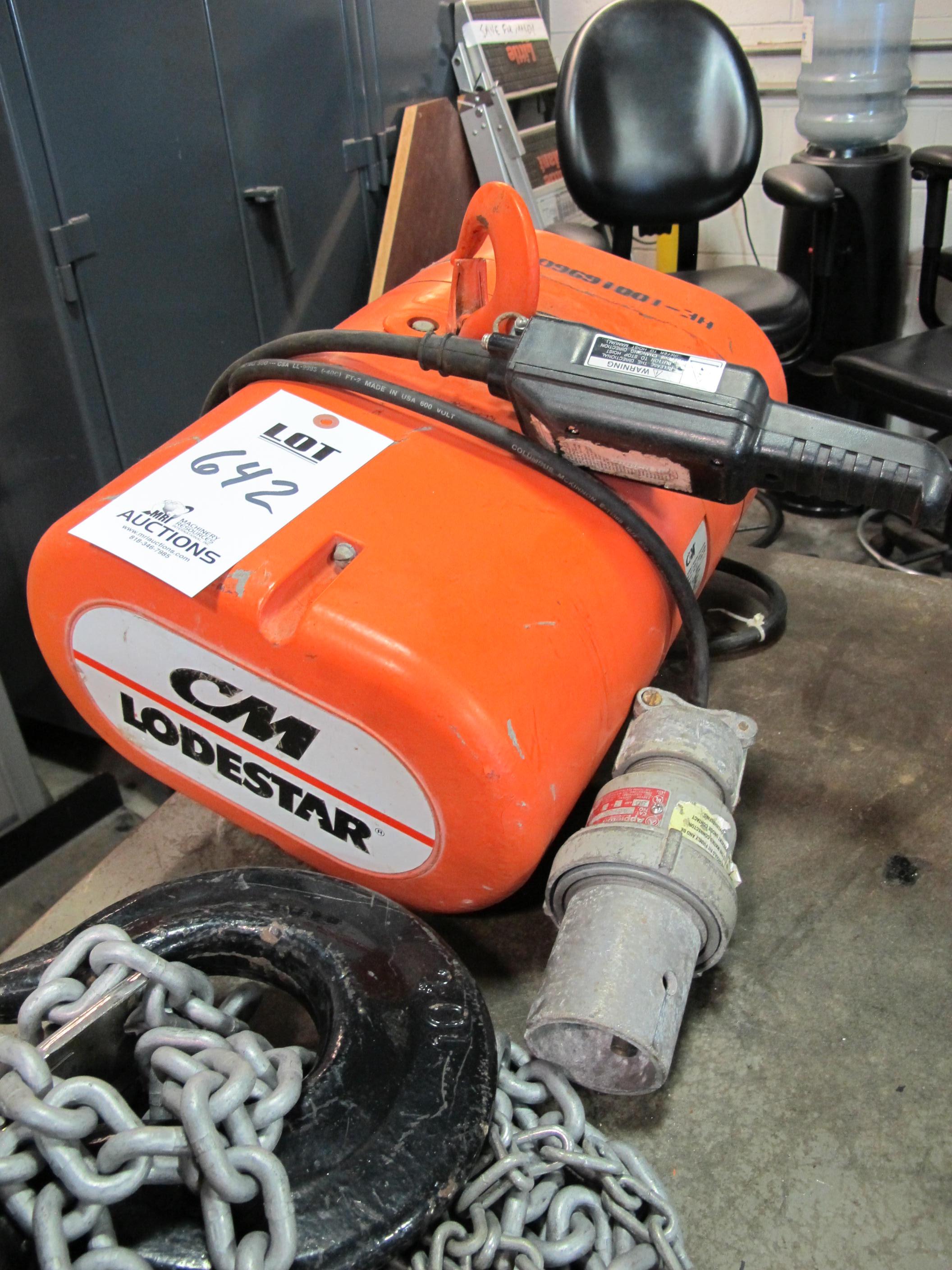 CM LODESTAR ELECTRIC HOIST, 1-TON CAP (T-10) LOADING & HANDLING FEE $25-642
