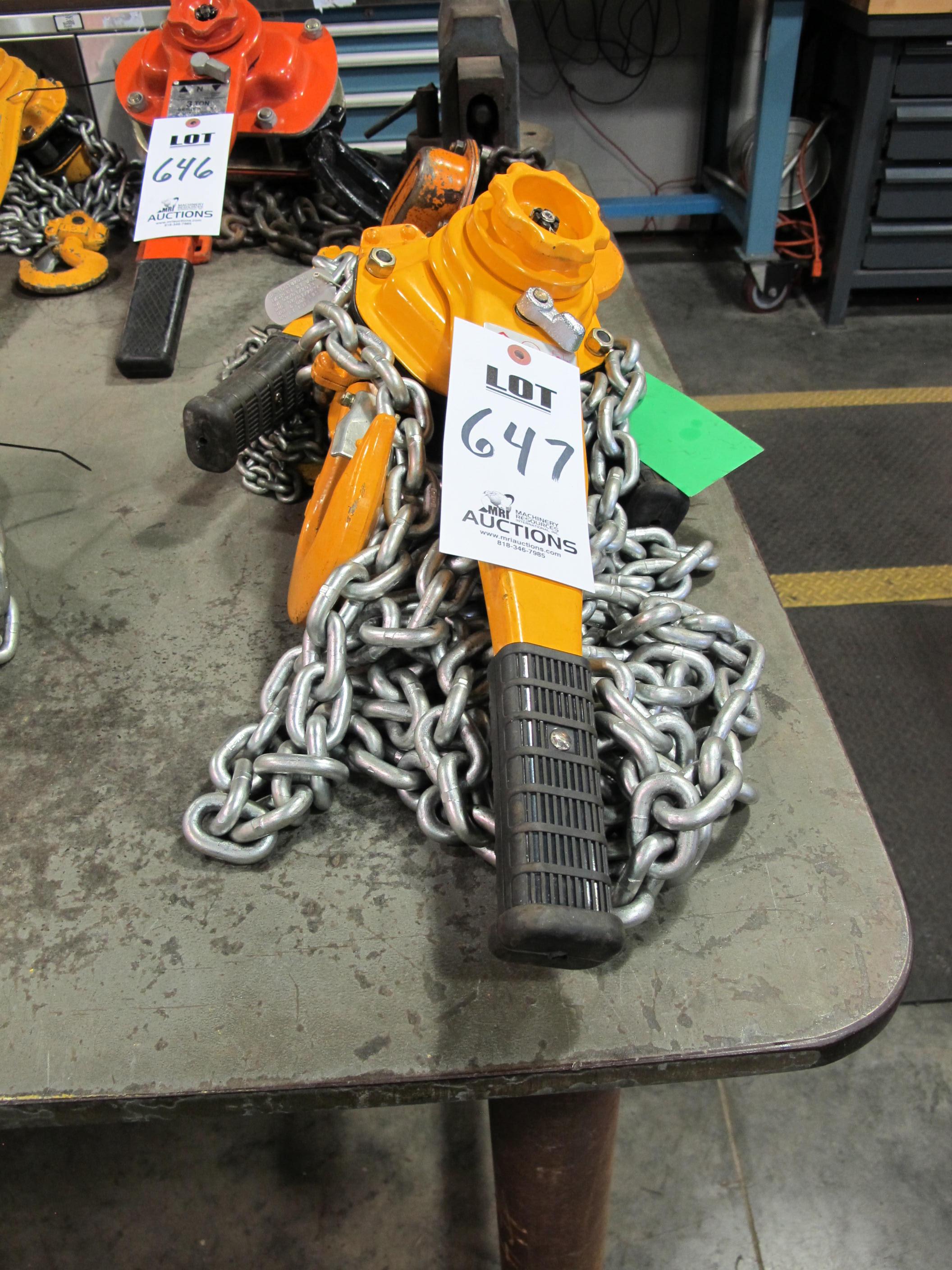 LOT (2) ASST'D HAND CRANES (T-10) LOADING & HANDLING FEE $25-647