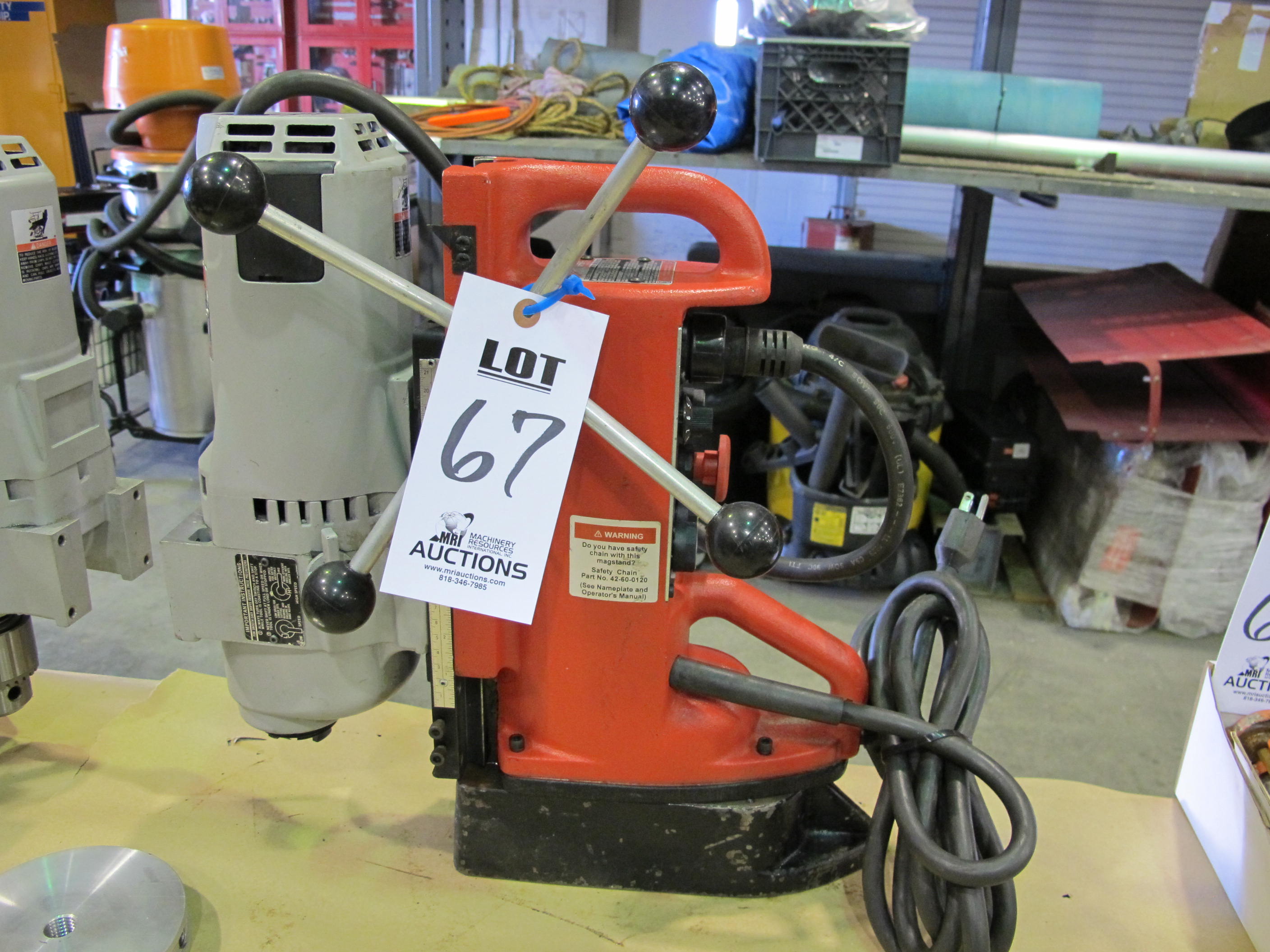 MILWAUKEE CAT NO 4203 ELECTROMAGNETIC DRILL PRESS S/N 90015 (T-10) LOADING & HANDLING FEE $10-67