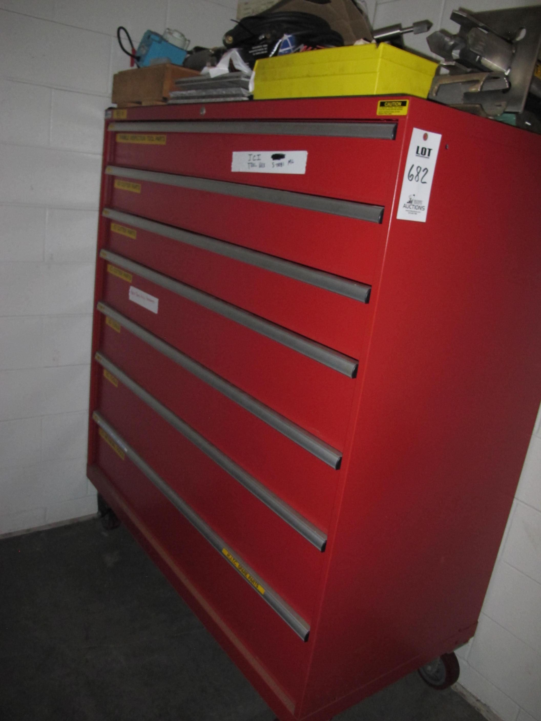 LISTA 7-DRAWER TOOL CABINET W/ CONTENTS (T-10) LOADING & HANDLING FEE $50-682