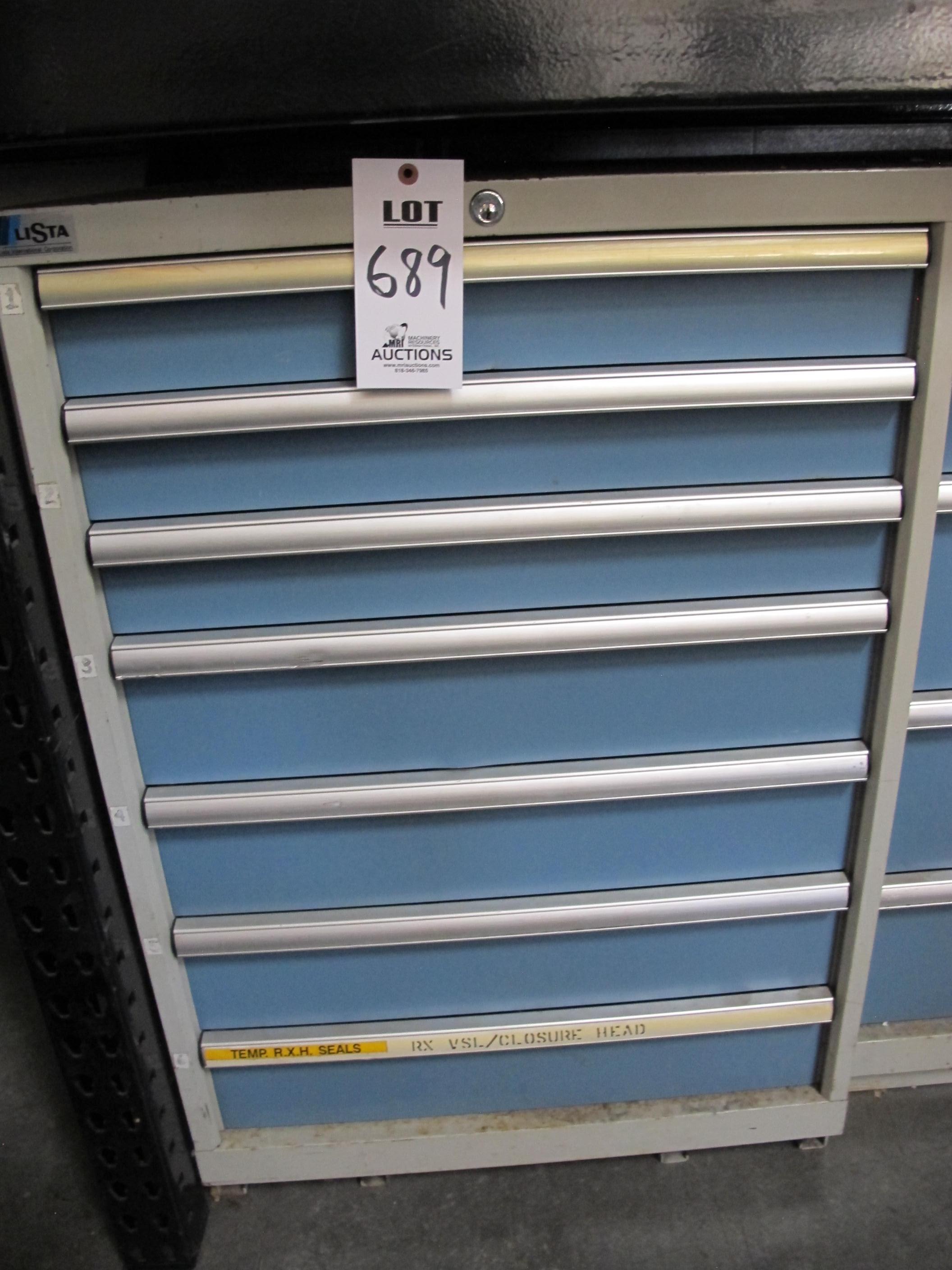 LISTA 7-DRAWER TOOL CABINET W/ CONTENTS (T-10) LOADING & HANDLING FEE $50-689