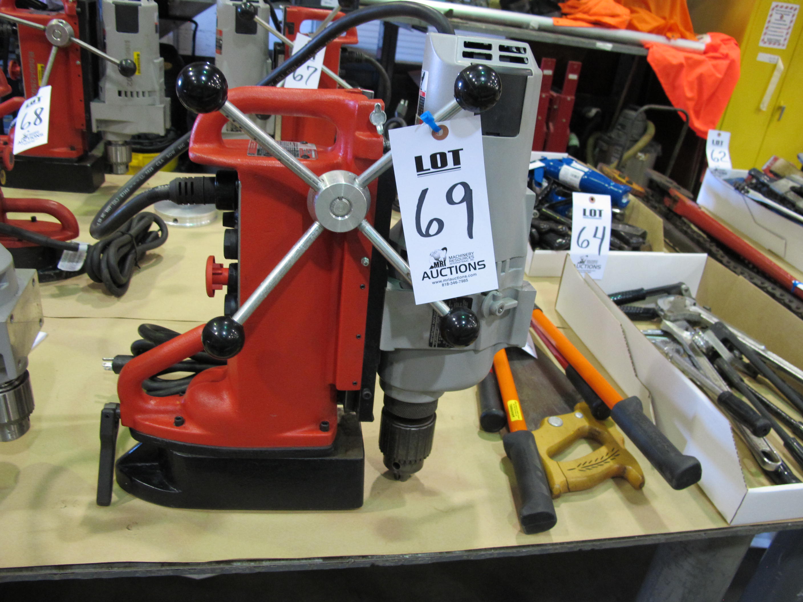 MILWAUKEE CAT NO 4203 ELECTROMAGNETIC DRILL PRESS S/N 20062 (T-10) LOADING & HANDLING FEE $10-69