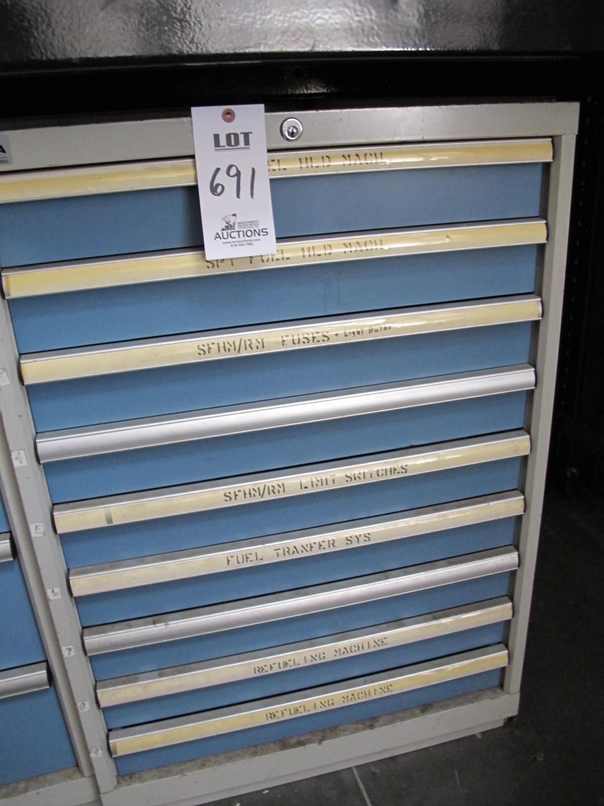 LISTA 9-DRAWER TOOL CABINET W/ CONTENTS (T-10) LOADING & HANDLING FEE $50-691