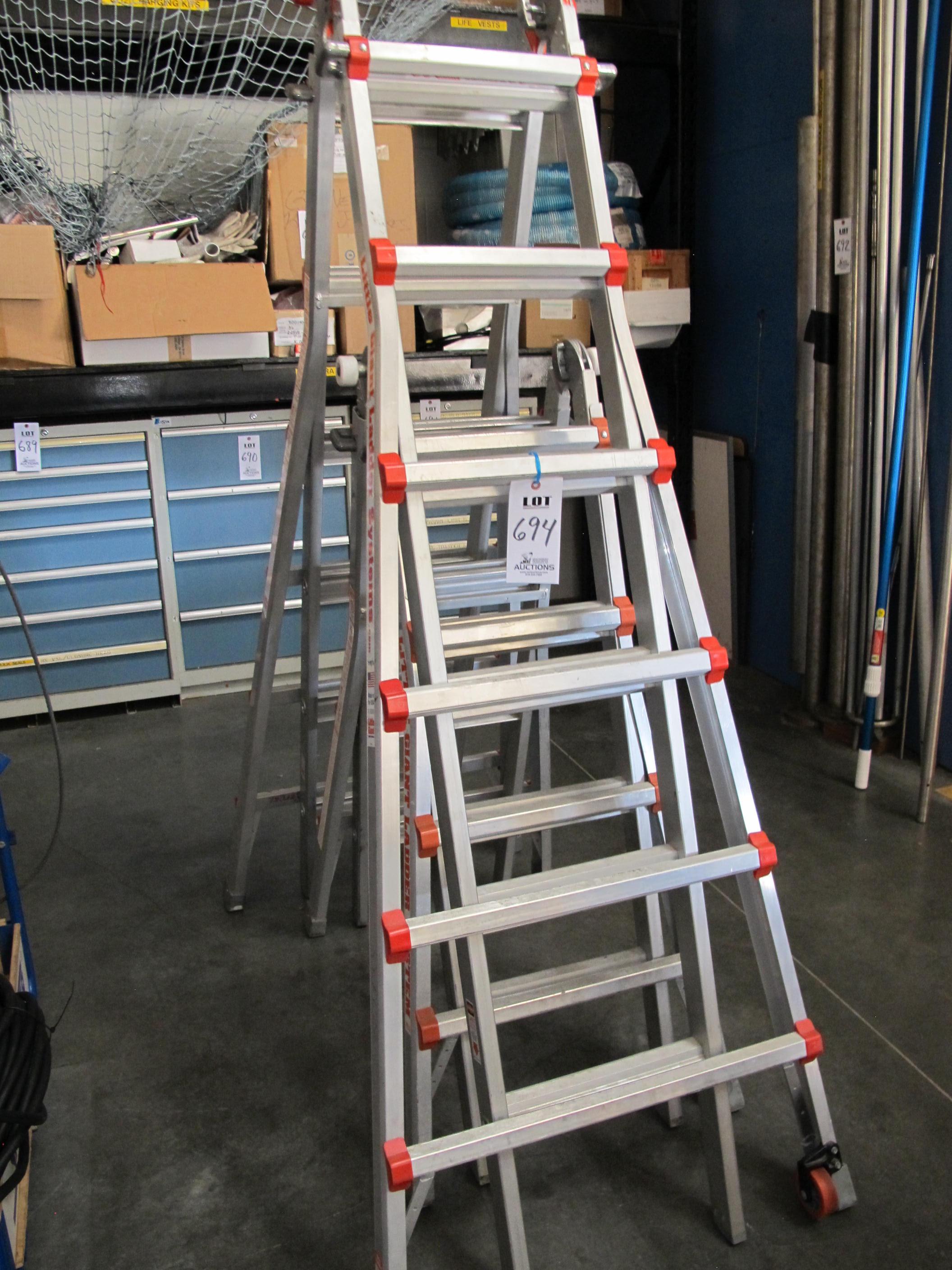 LOT (2) LITTLE GIANT A-FRAME LADDERS (T-10) LOADING & HANDLING FEE $25-694