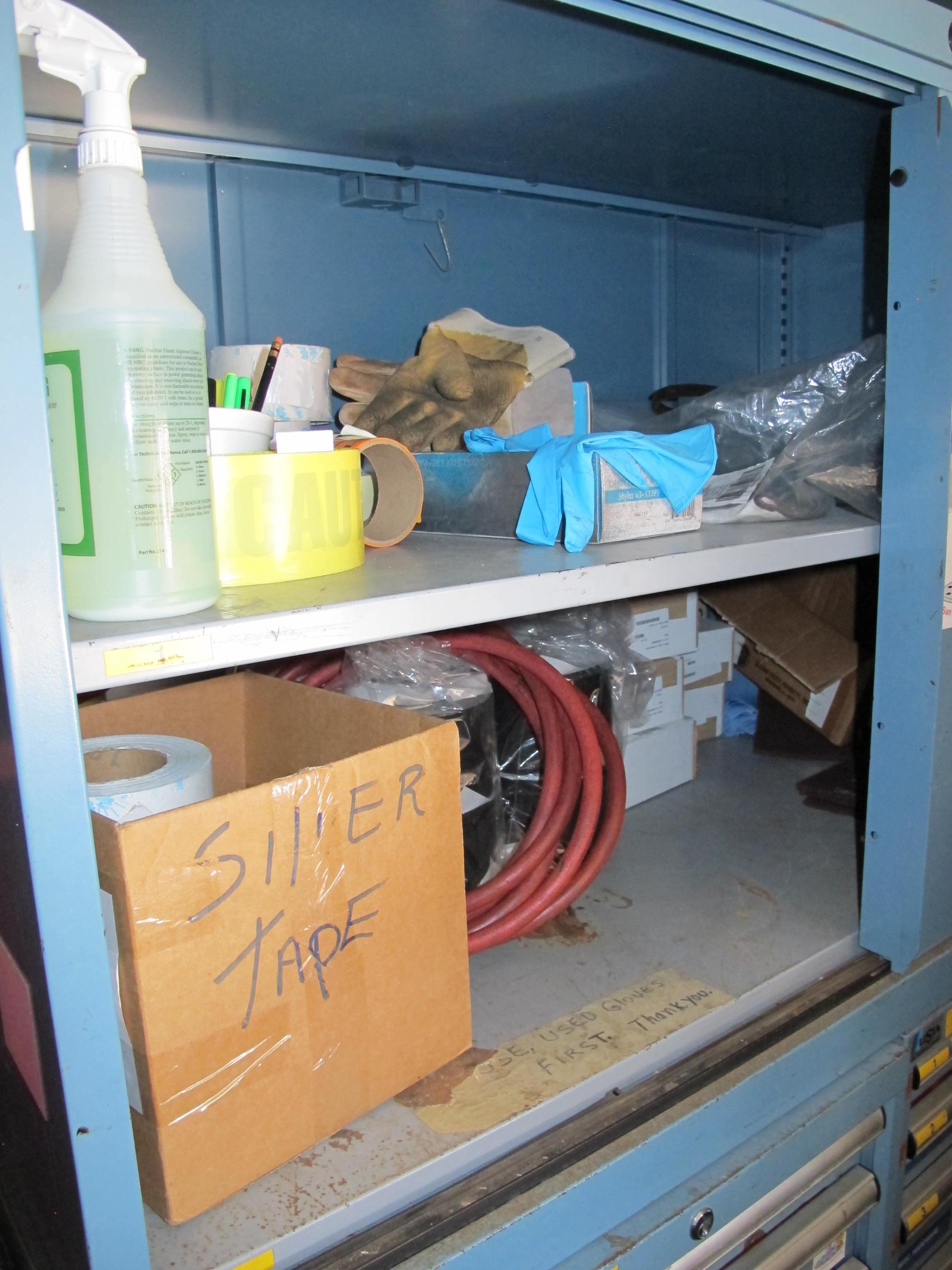 2-DOOR CABINET W/ CONTENTS (T-10) LOADING & HANDLING FEE $50-702