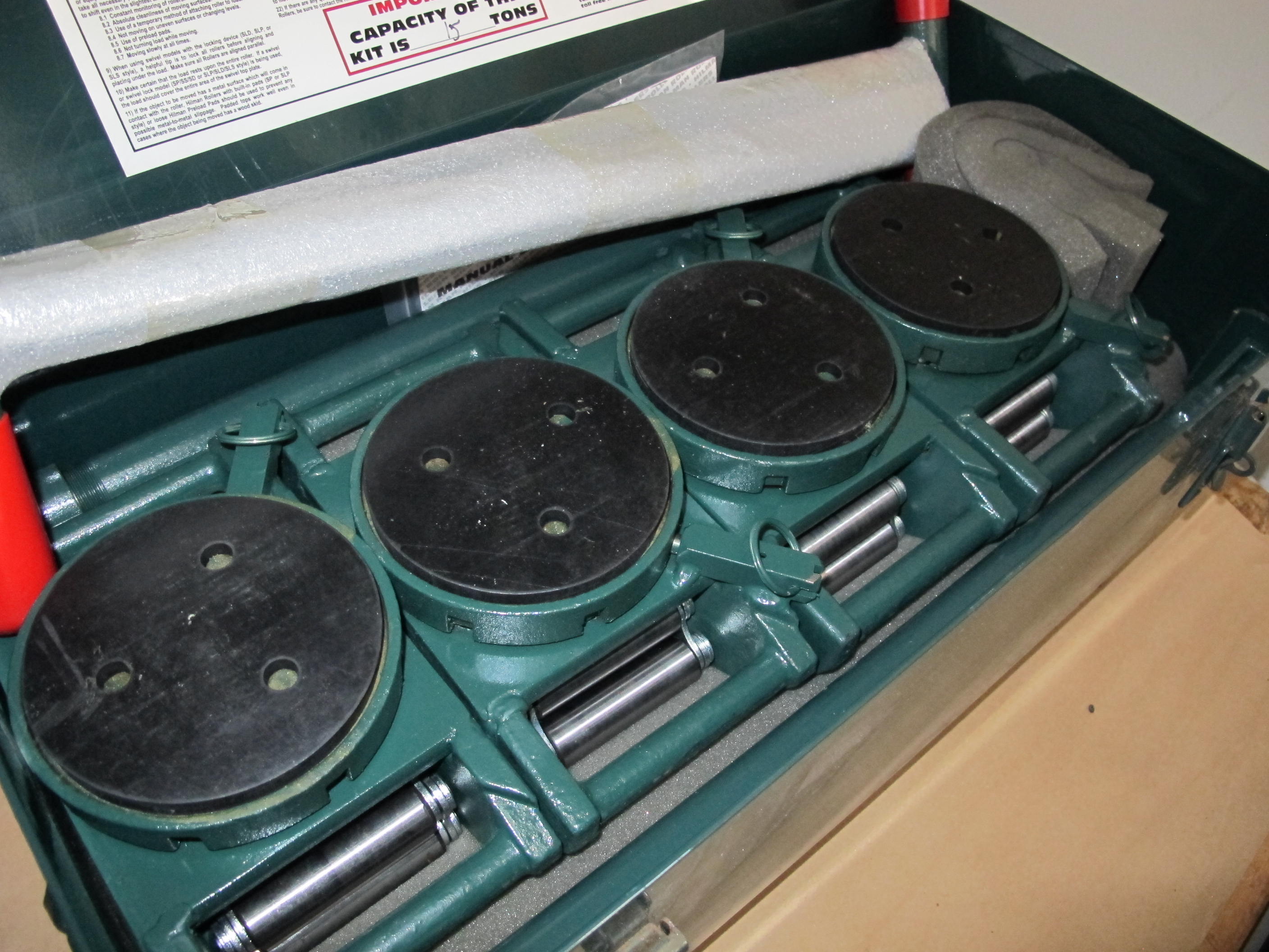 HILMAN ROLLERS MOVER DOLLIES SET (T-10) LOADING & HANDLING FEE $10-714