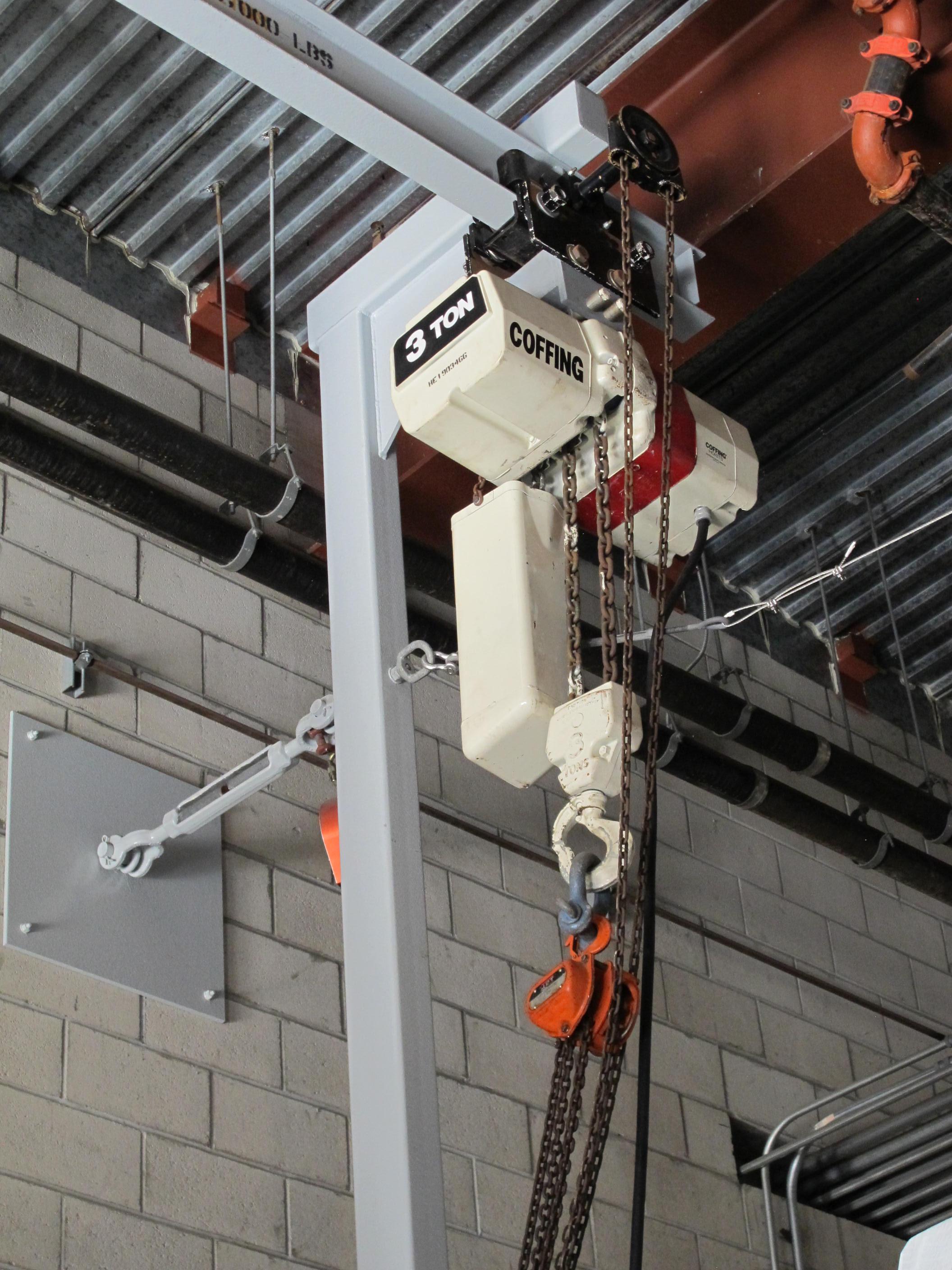 COFFING 3-TON ELECTRIC HOIST W/ FRAME (T-10) LOADING & HANDLING FEE $4,000-729