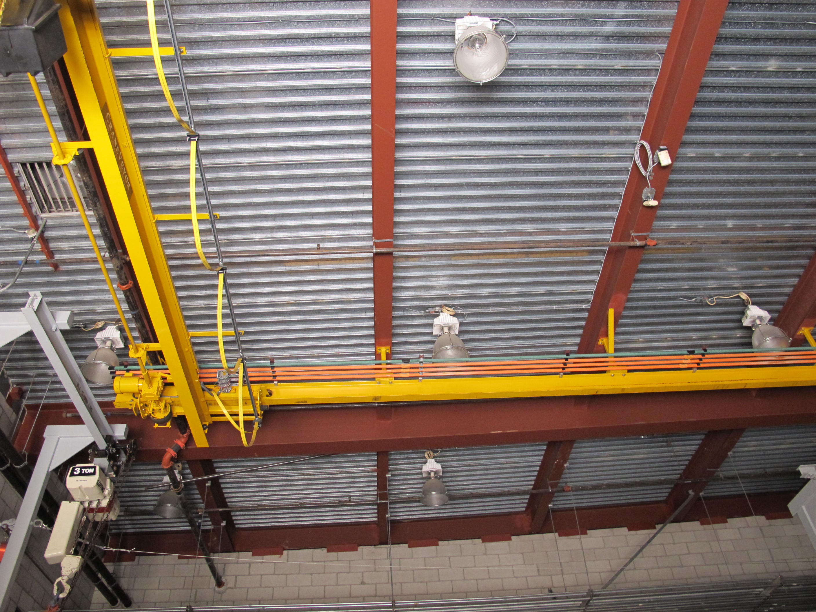 CRANEVEYOR 20' W 40' L OVERHEAD CRANE, 3-TON CAP W/ RUN WAY (T-10) LOADING & HANDLING FEE $5,000-729A