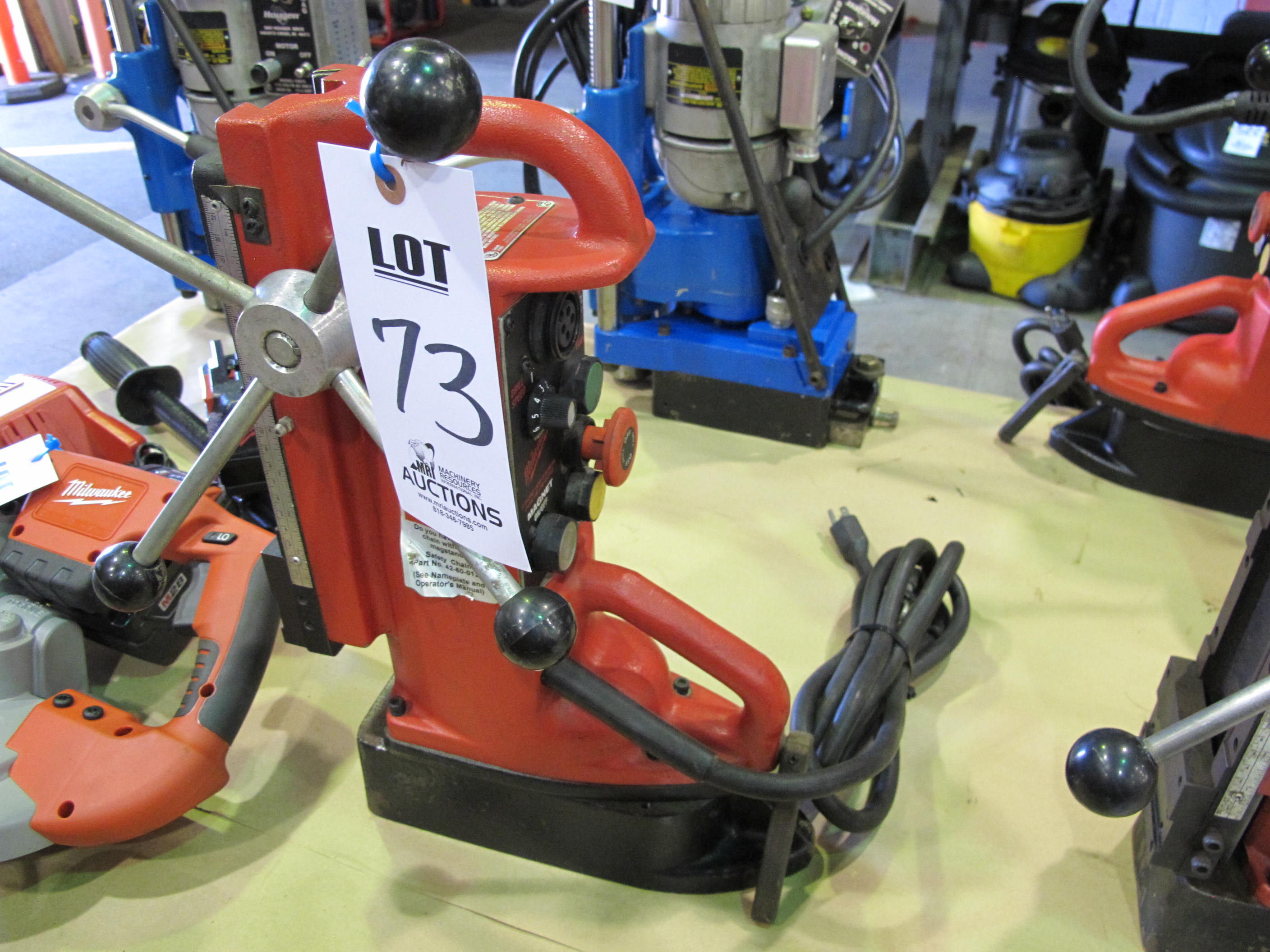 MILWAUKEE CAT NO 4203 ELECTROMAGNETIC DRILL PRESS S/N 50024 (T-10) LOADING & HANDLING FEE $10-73