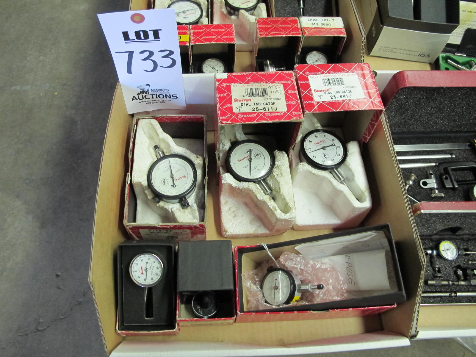 LOT MISC STARRETT DIAL INDICATORS (G-46) LOADING & HANDLING FEE $10-733