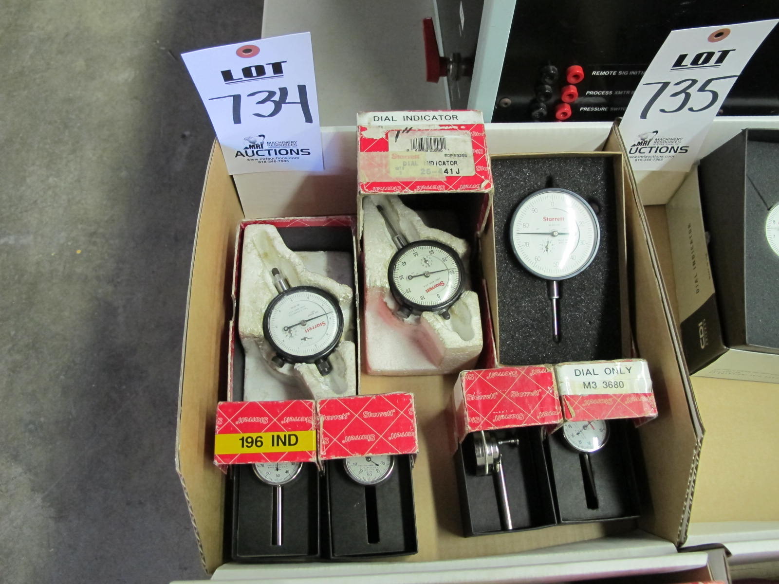 LOT MISC STARRETT DIAL INDICATORS (G-46) LOADING & HANDLING FEE $10-734