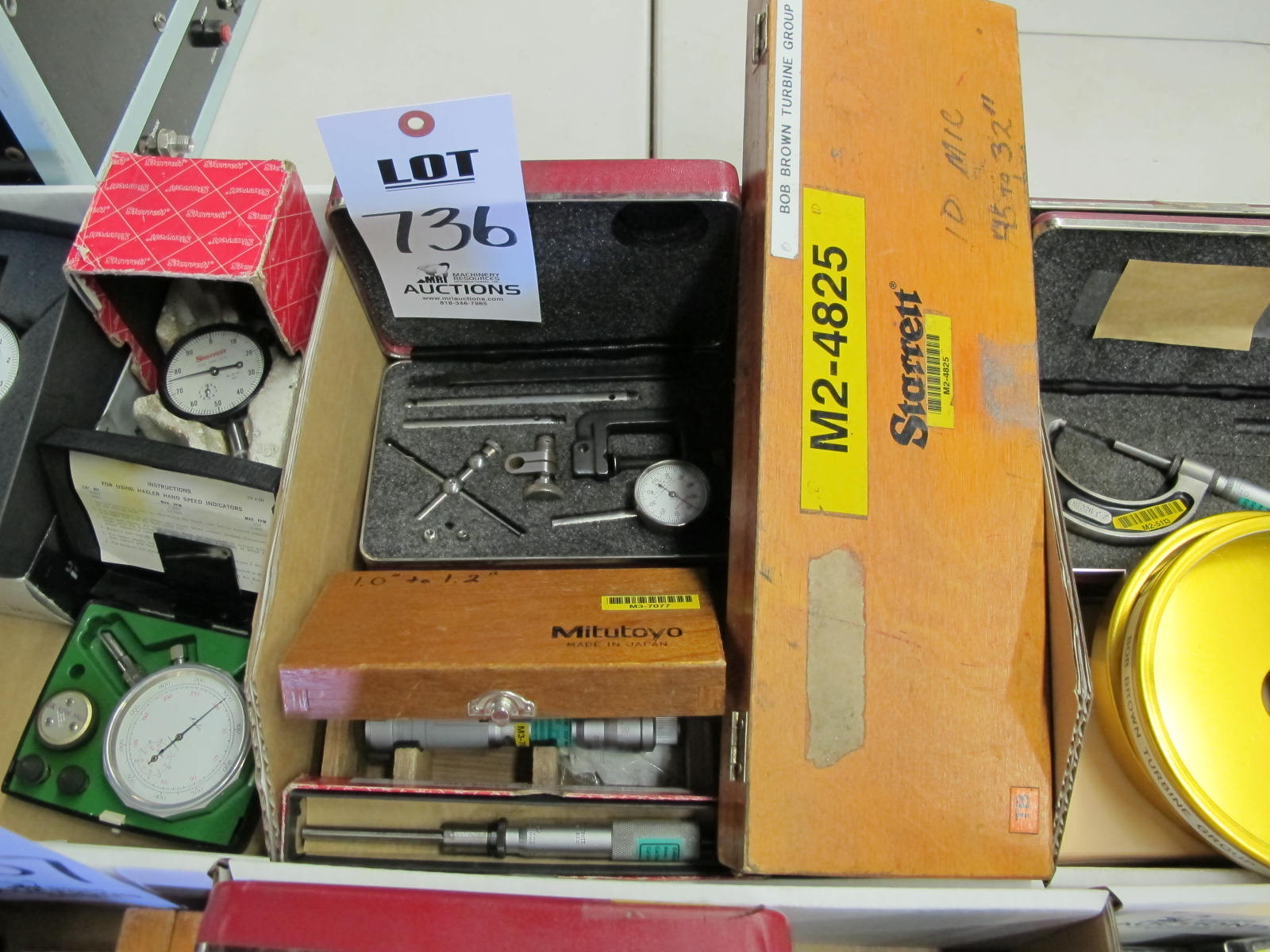 LOT MISC DIAL INDICATORS & STARRETT DIGITAL DEPTH GAUGE (G-46) LOADING & HANDLING FEE $10-736