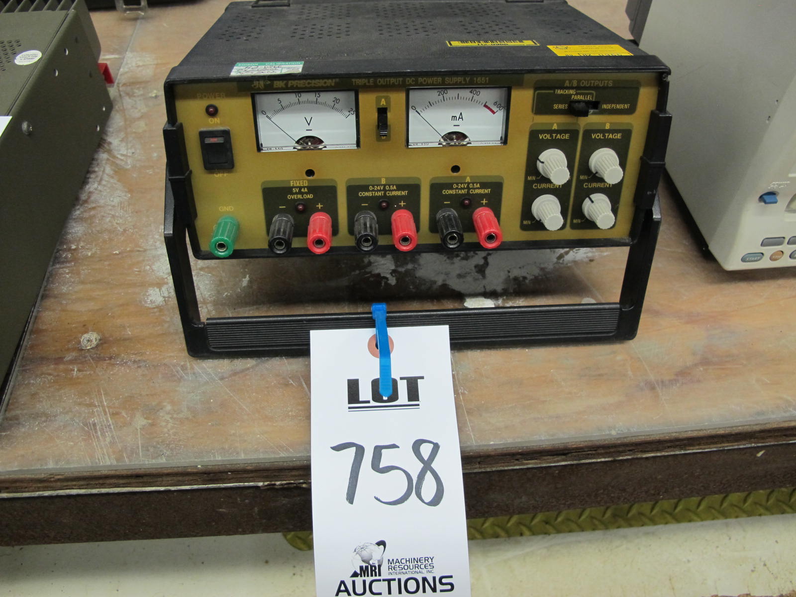 BK PRECISION MODEL 1651 TRIPLE OUTPUT DC POWER SUPPLY (G-46) LOADING & HANDLING FEE $10-758