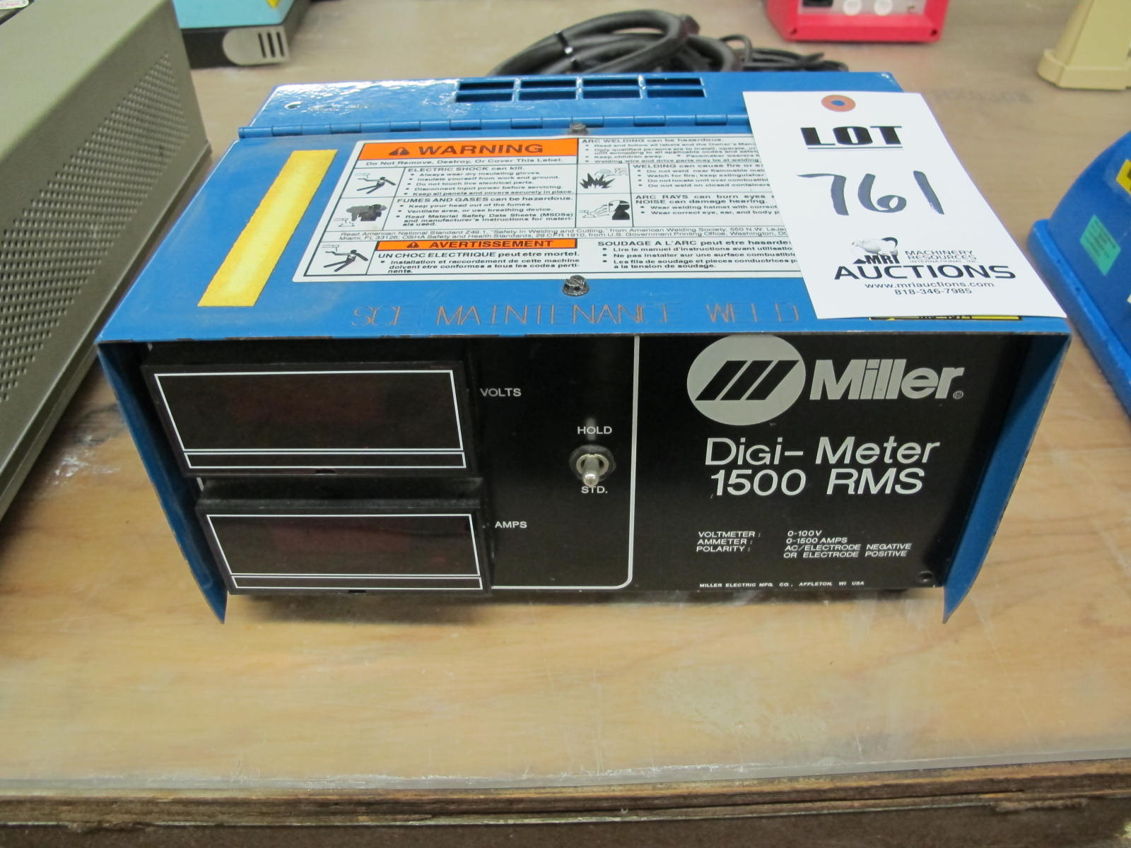 MILLER MODEL 1500 RMS DIGI-METER (G-46) LOADING & HANDLING FEE $10-761