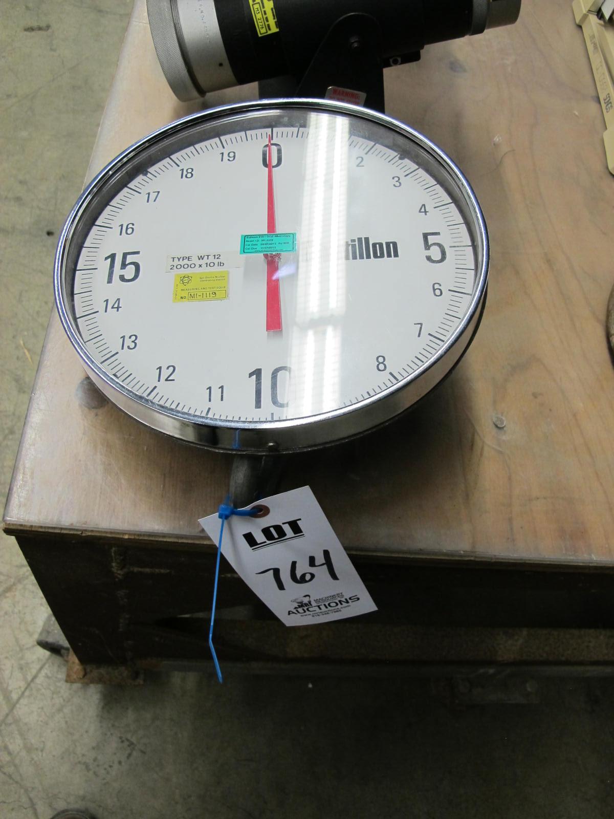 CHATILLON TYPE WT12 2000X10 LB CRANE TYPE SCALE (G-46) LOADING & HANDLING FEE $10-764