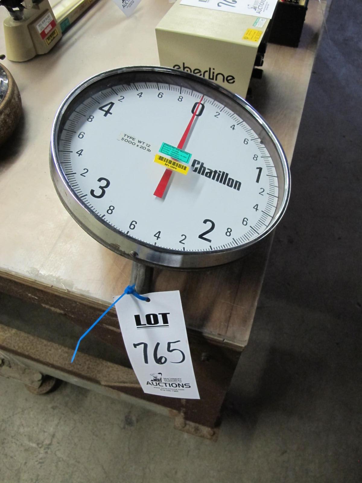 CHATILLON TYPE WT12 5000X20 LB CRANE TYPE SCALE (G-46) LOADING & HANDLING FEE $10-765