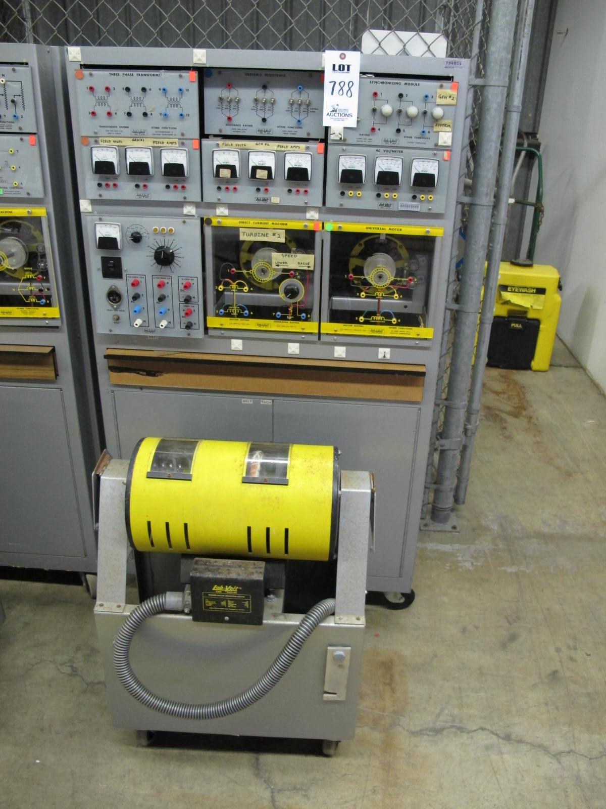 LAB-VOLT SPECIAL BUILT VARIABLE RESISTANCE TRANSFORMERS & MODULES W/ WOUND-ROTOR INDUCTION MOTOR (G-46) LOADING & HANDLING FEE $25-788