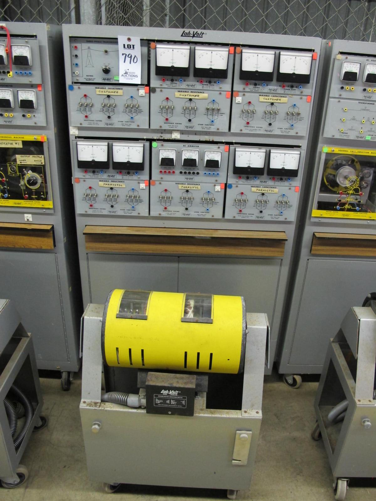 LAB-VOLT SPECIAL BUILT VARIABLE RESISTANCE TRANSFORMERS & MODULES W/ WOUND-ROTOR INDUCTION MOTOR (G-46) LOADING & HANDLING FEE $25-790