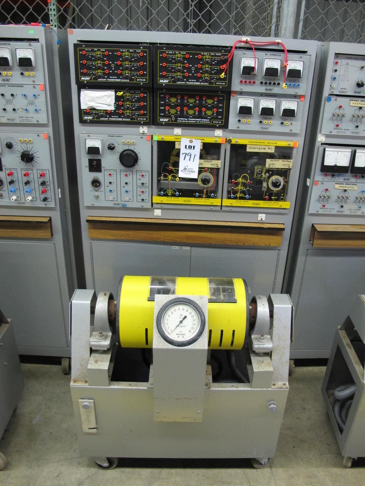 LAB-VOLT SPECIAL BUILT VARIABLE RESISTANCE TRANSFORMERS & MODULES W/ WOUND-ROTOR INDUCTION MOTOR (G-46) LOADING & HANDLING FEE $25-791