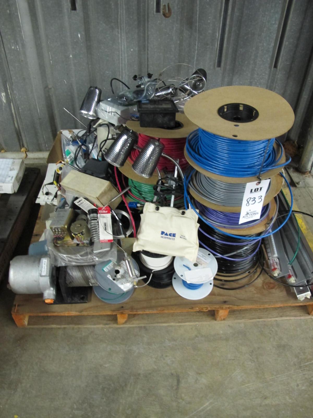 LOT PALLET MISC TUBING, LAMPS & MISC HARDWARE (G-46) LOADING & HANDLING FEE $25-833