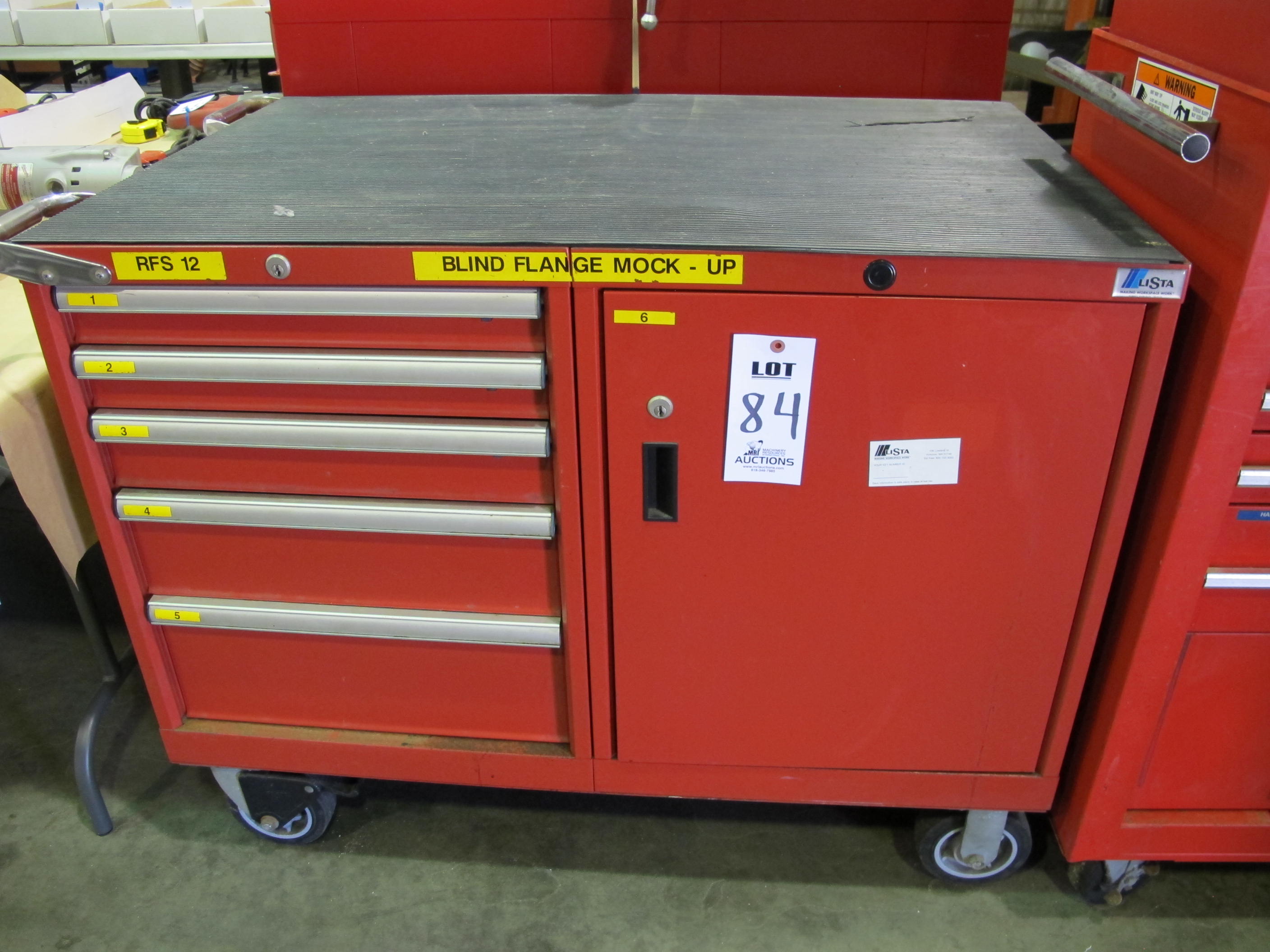 LISTA 5-DRAWER TOOL BOX W/ CONTENTS (T-10) LOADING & HANDLING FEE $50-84