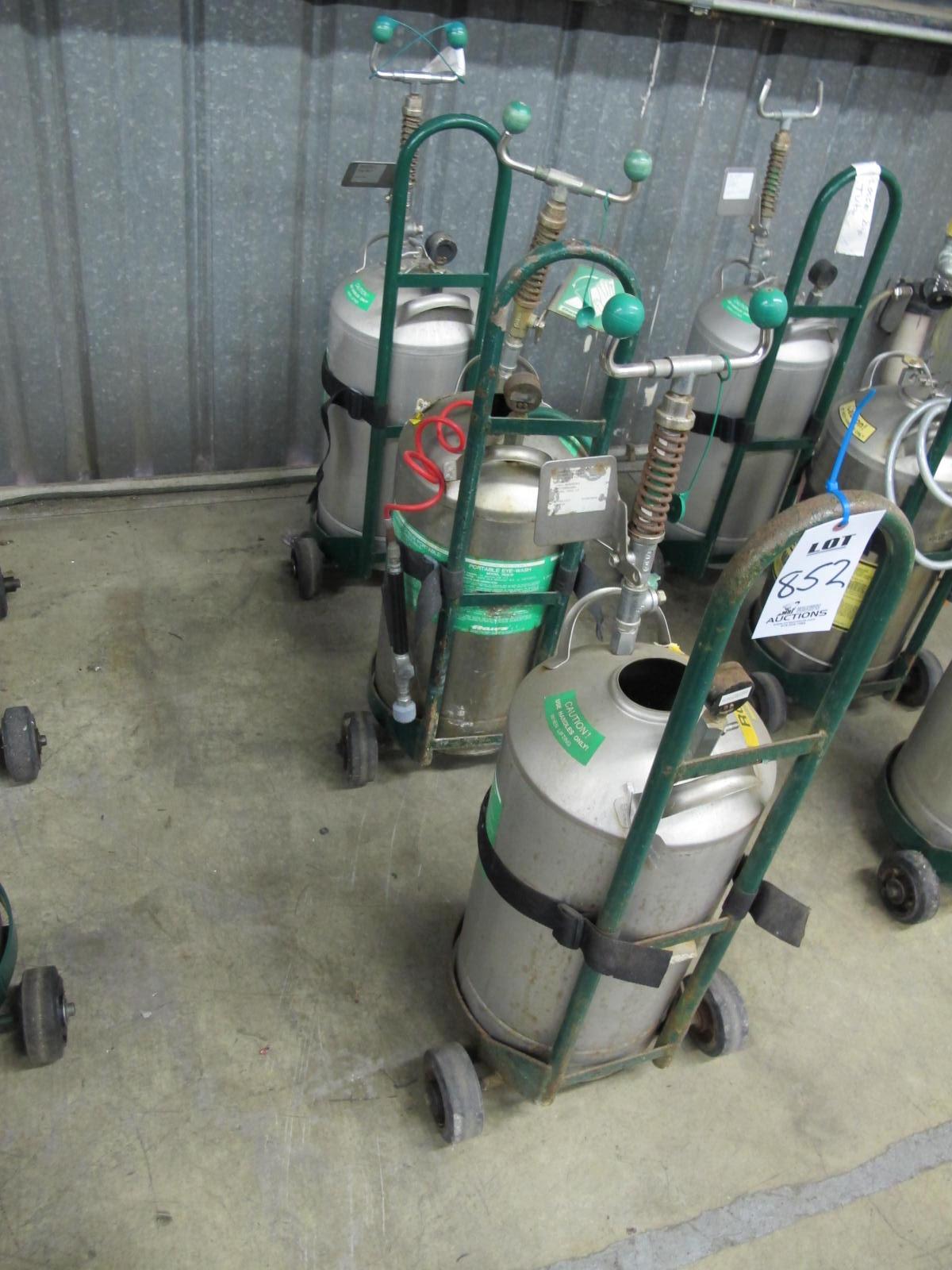 LOT (3) PORTABLE EYE WASH STATIONS (G-46) LOADING & HANDLING FEE $25-852