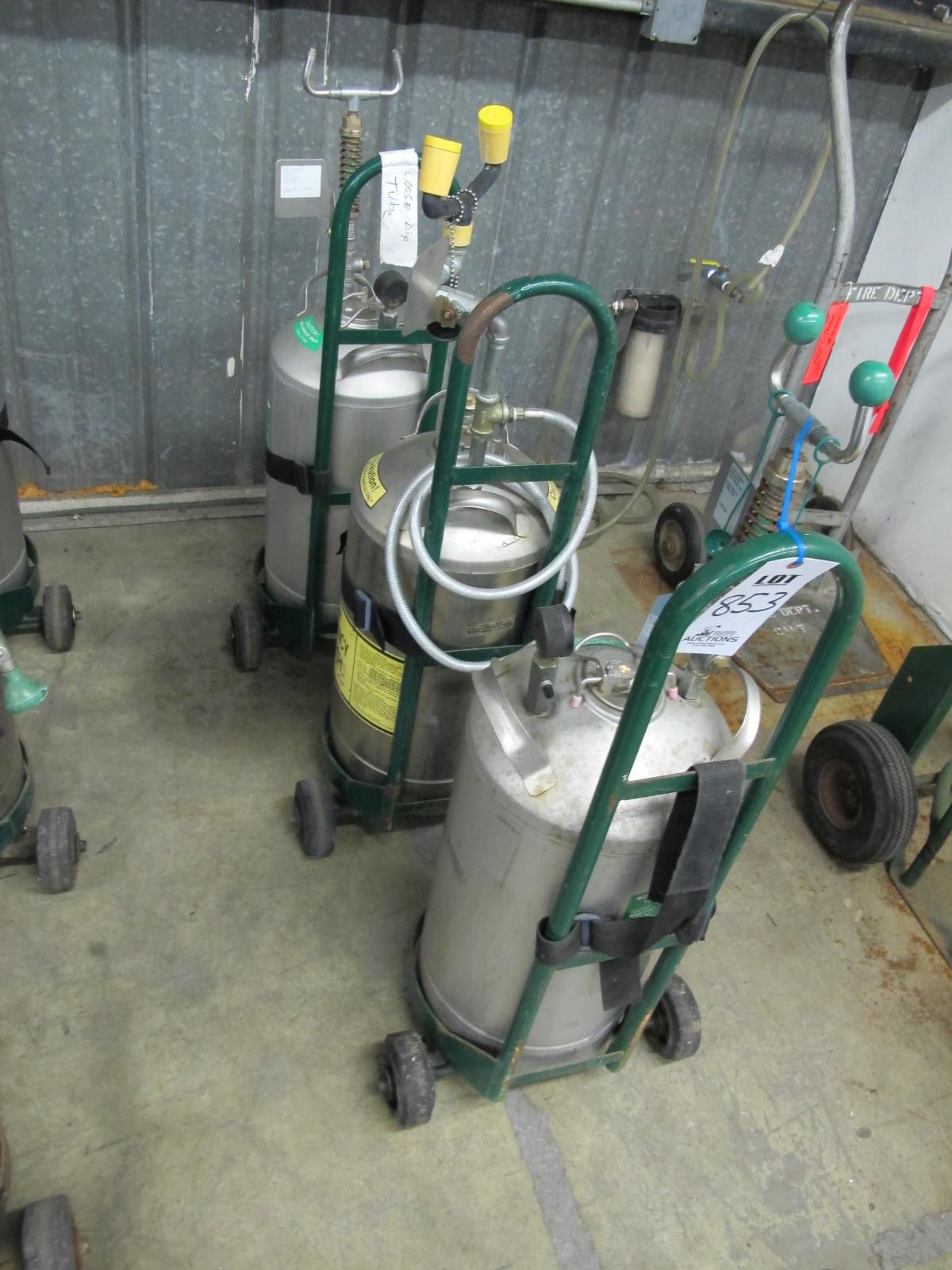 LOT (3) PORTABLE EYE WASH STATIONS (G-46) LOADING & HANDLING FEE $25-853